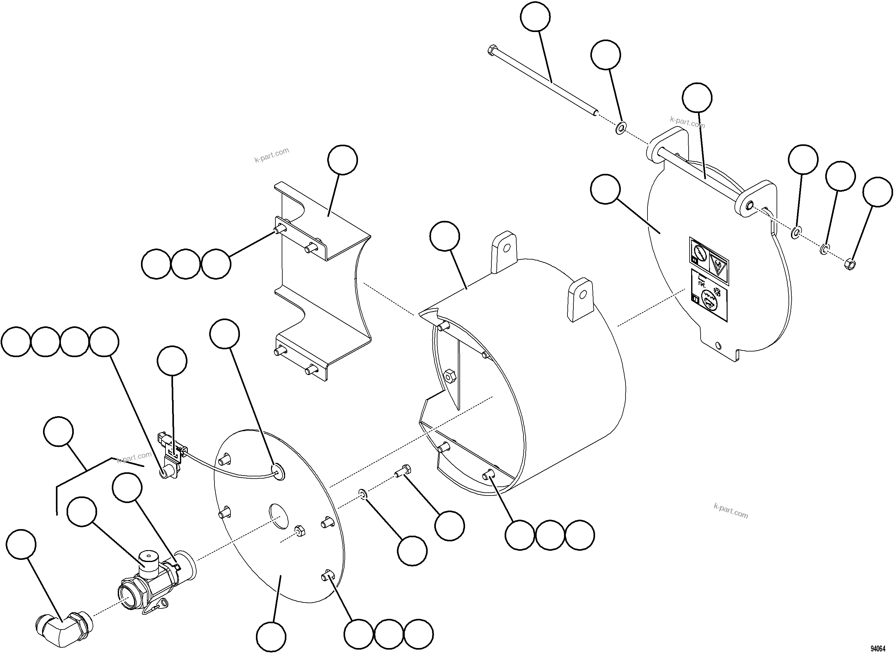 Komatsu parts book diagram for AFE78-CA 930E-5 S/N A40281  IOCC: DEF TANK REMOTE FILL - RH