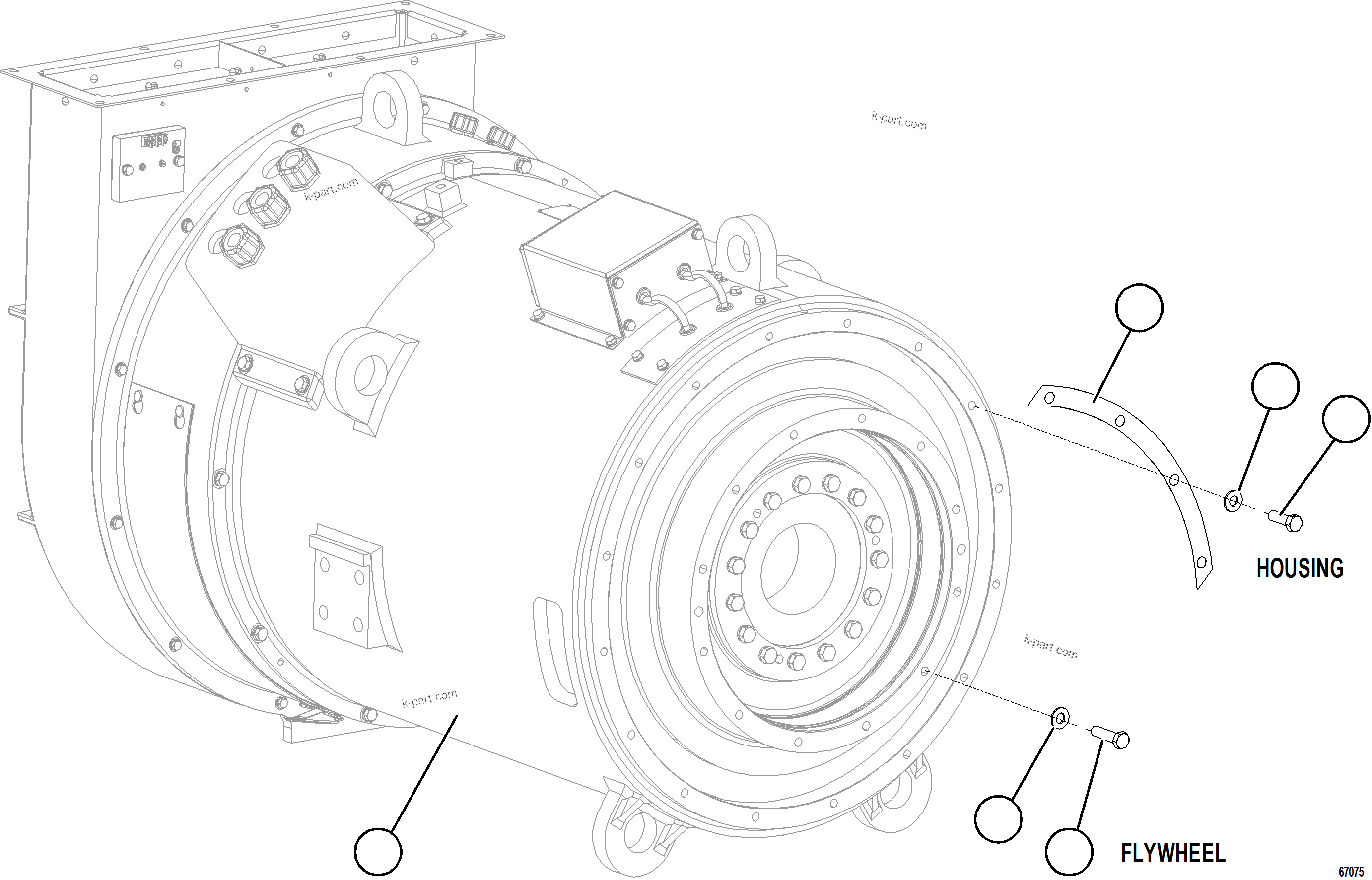 Komatsu parts book diagram for AFE78-CA 930E-5 S/N A40281  IOCC: ALTERNATOR INSTALLATION