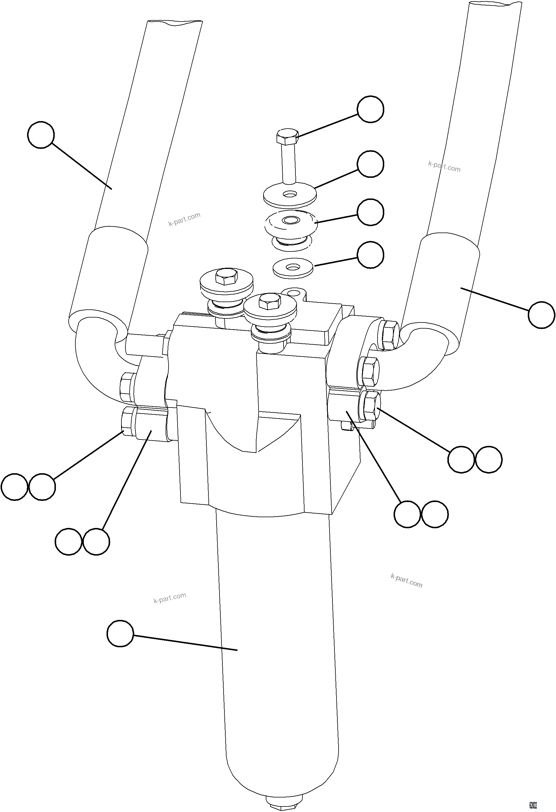 Komatsu parts book diagram for AFE78-CA 930E-5 S/N A40281  IOCC: STEERING FILTER PIPING & INSTALLATION