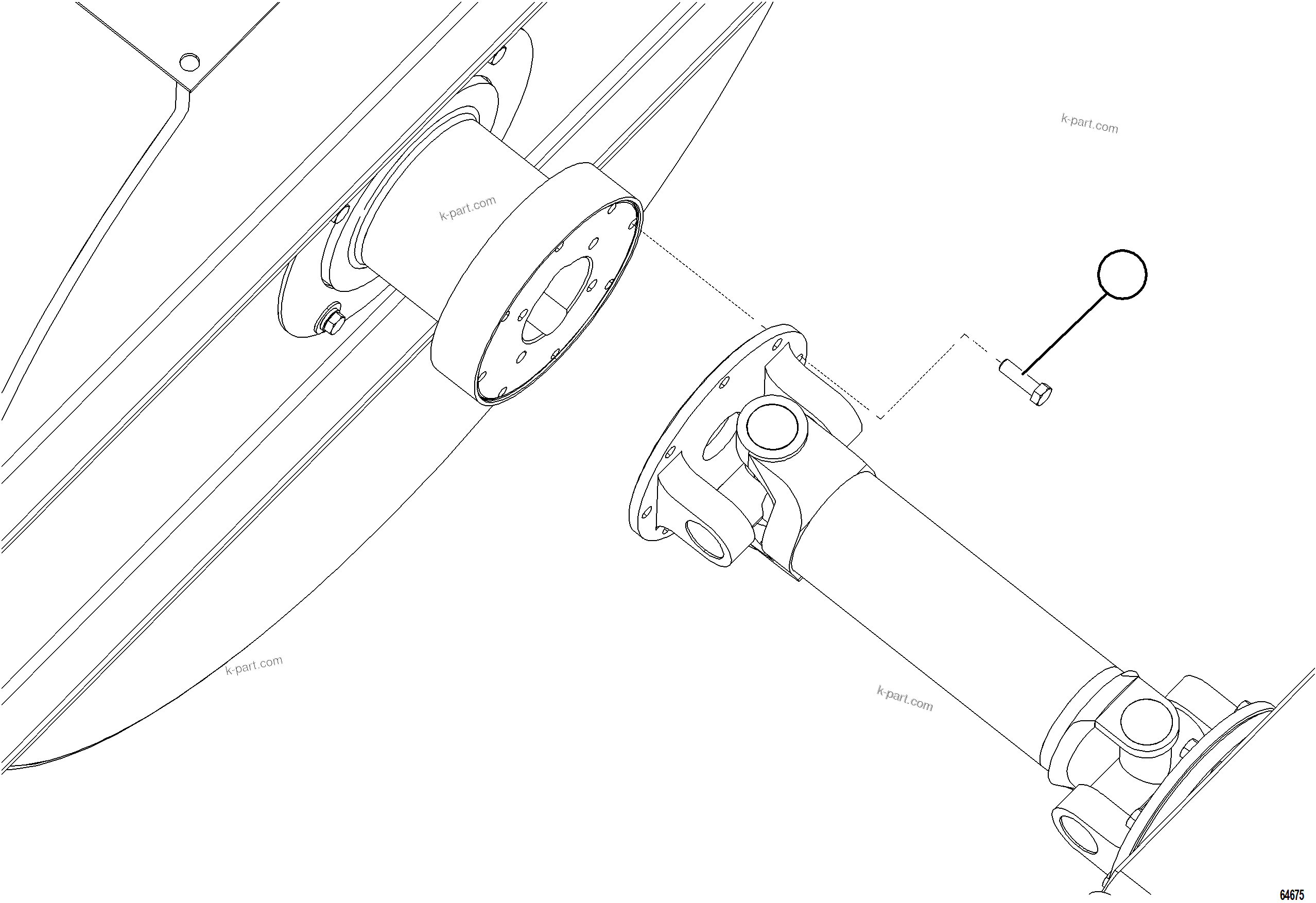 Komatsu parts book diagram for AFE78-CA 930E-5 S/N A40281  IOCC: DRIVESHAFT INSTALLATION - TRACTION ALTERNATOR