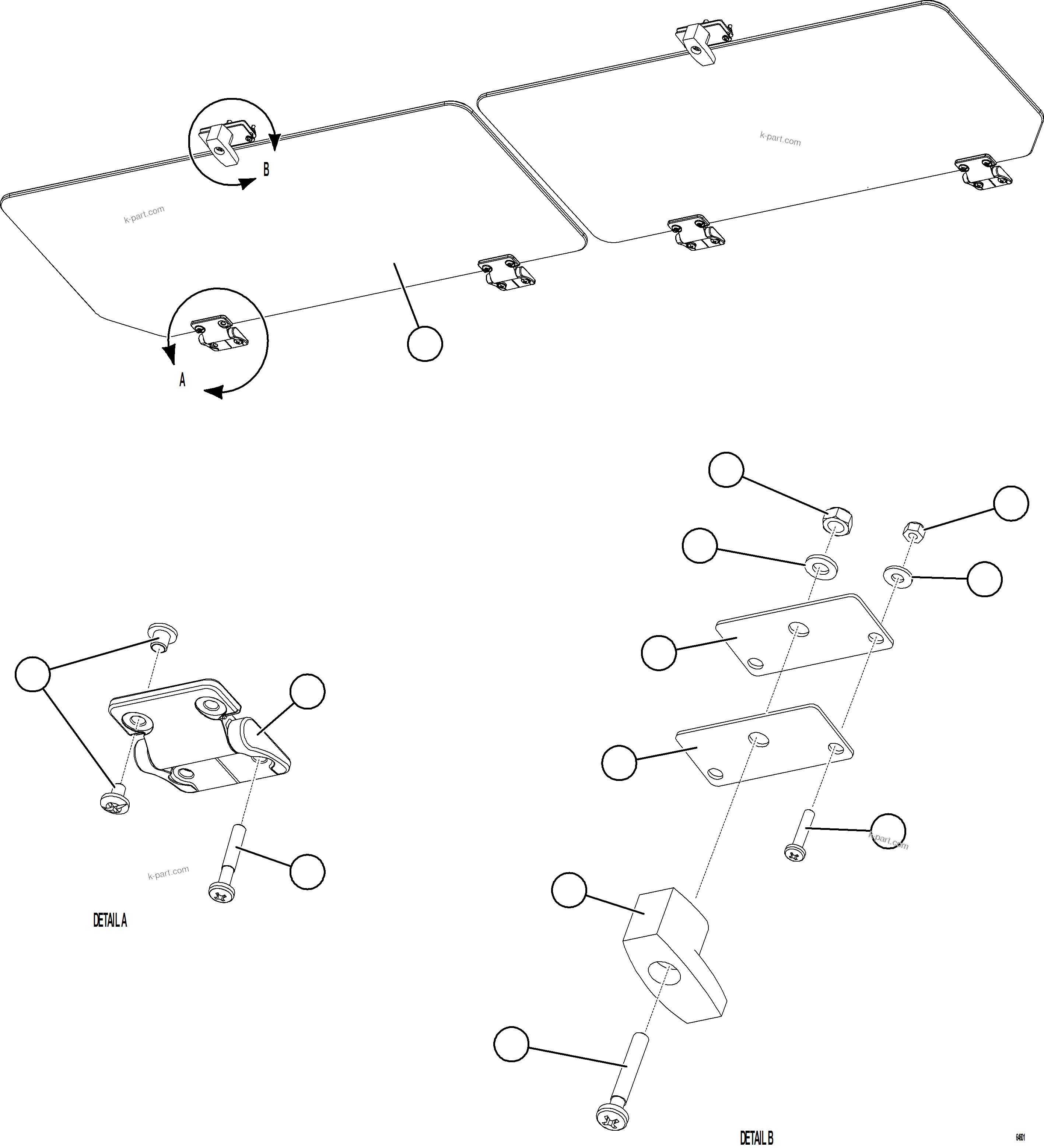 Komatsu parts book diagram for AFE78-CA 930E-5 S/N A40281  IOCC: CAB SUN VISOR