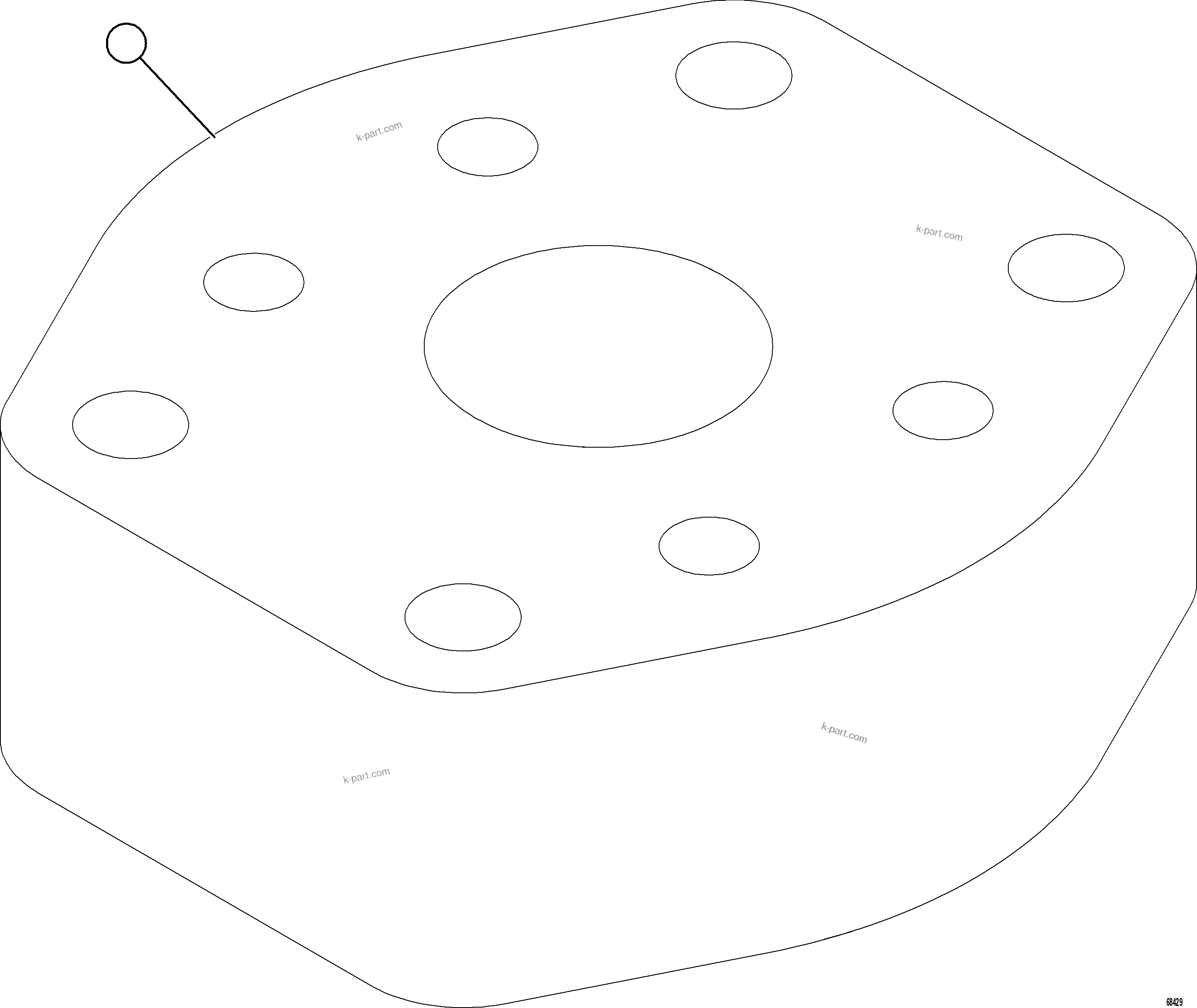 Komatsu parts book diagram for AFE78-CA 930E-5 S/N A40281  IOCC: FLUSHING BLOCK