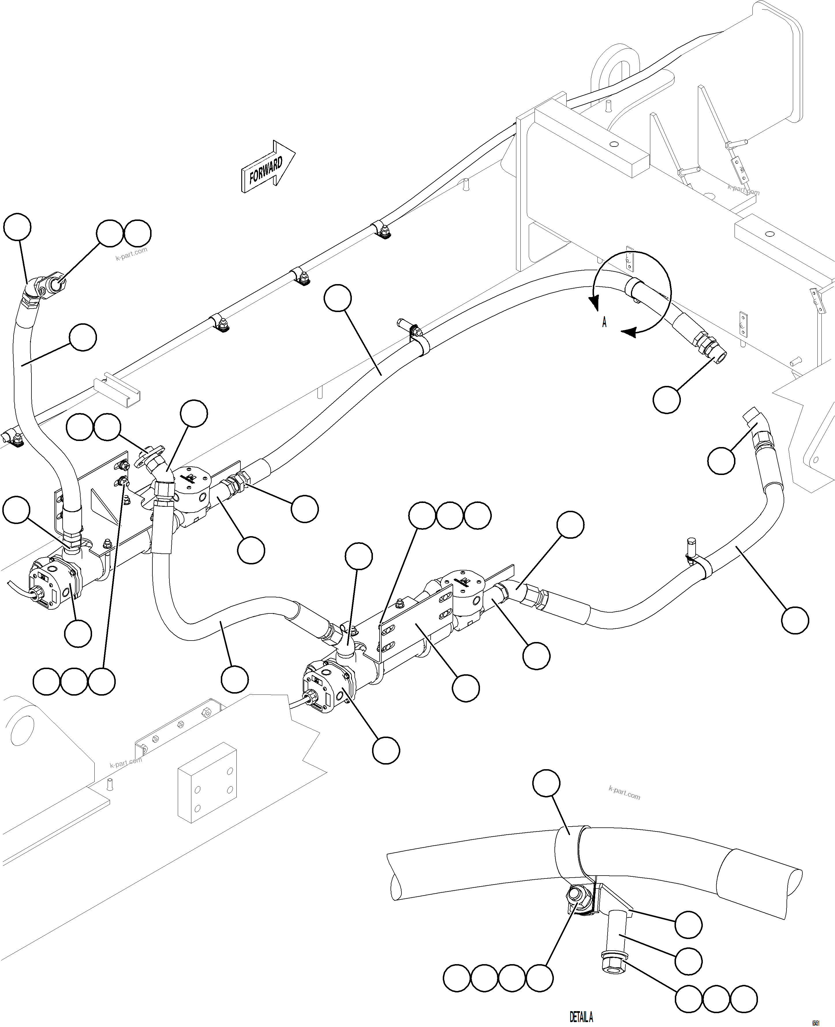 Komatsu parts book diagram for AFE78-CA 930E-5 S/N A40281  IOCC: HOTSTART - ENGINE COOLANT