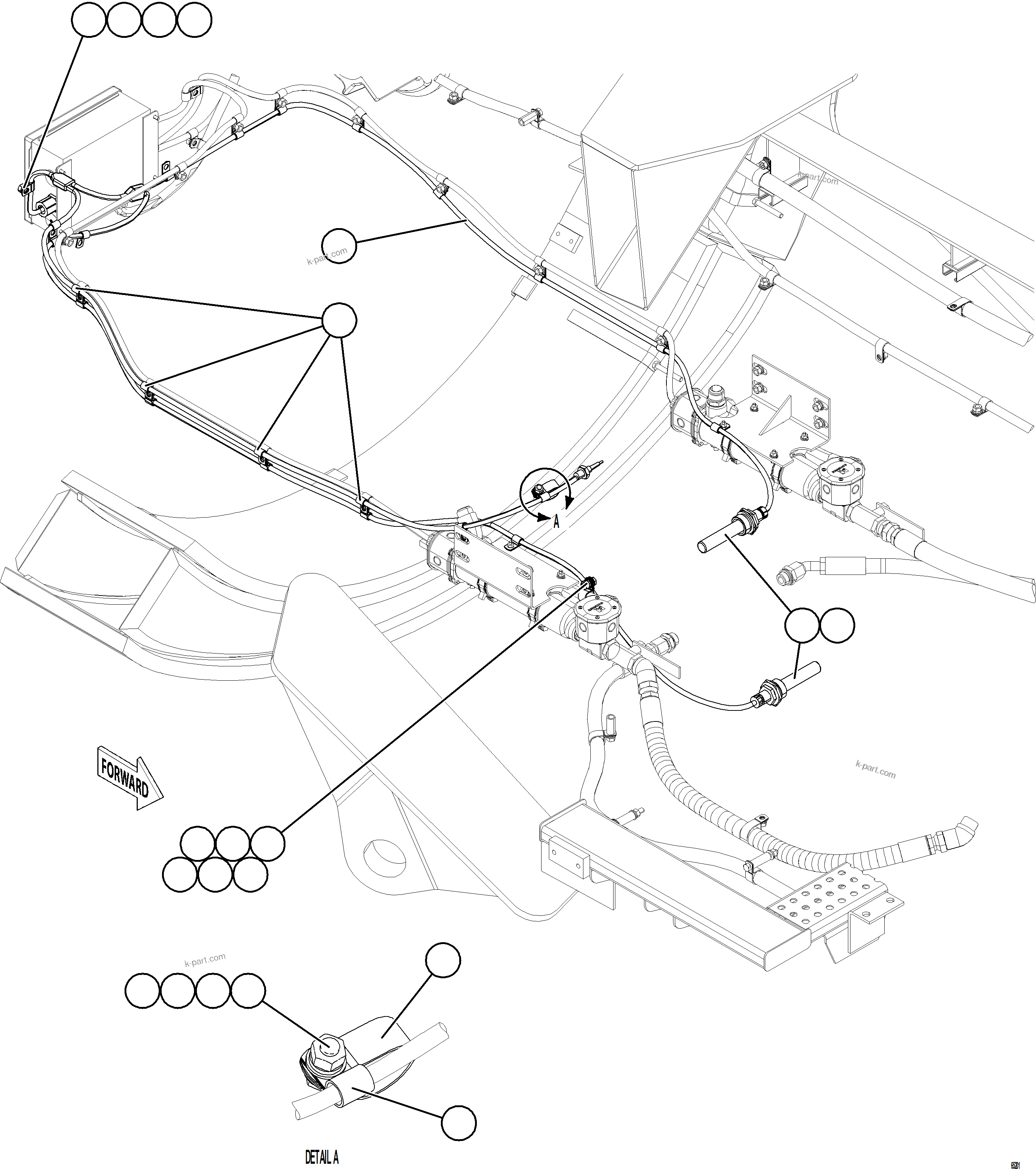 Komatsu parts book diagram for AFE78-CA 930E-5 S/N A40281  IOCC: HOTSTART - ENGINE OIL