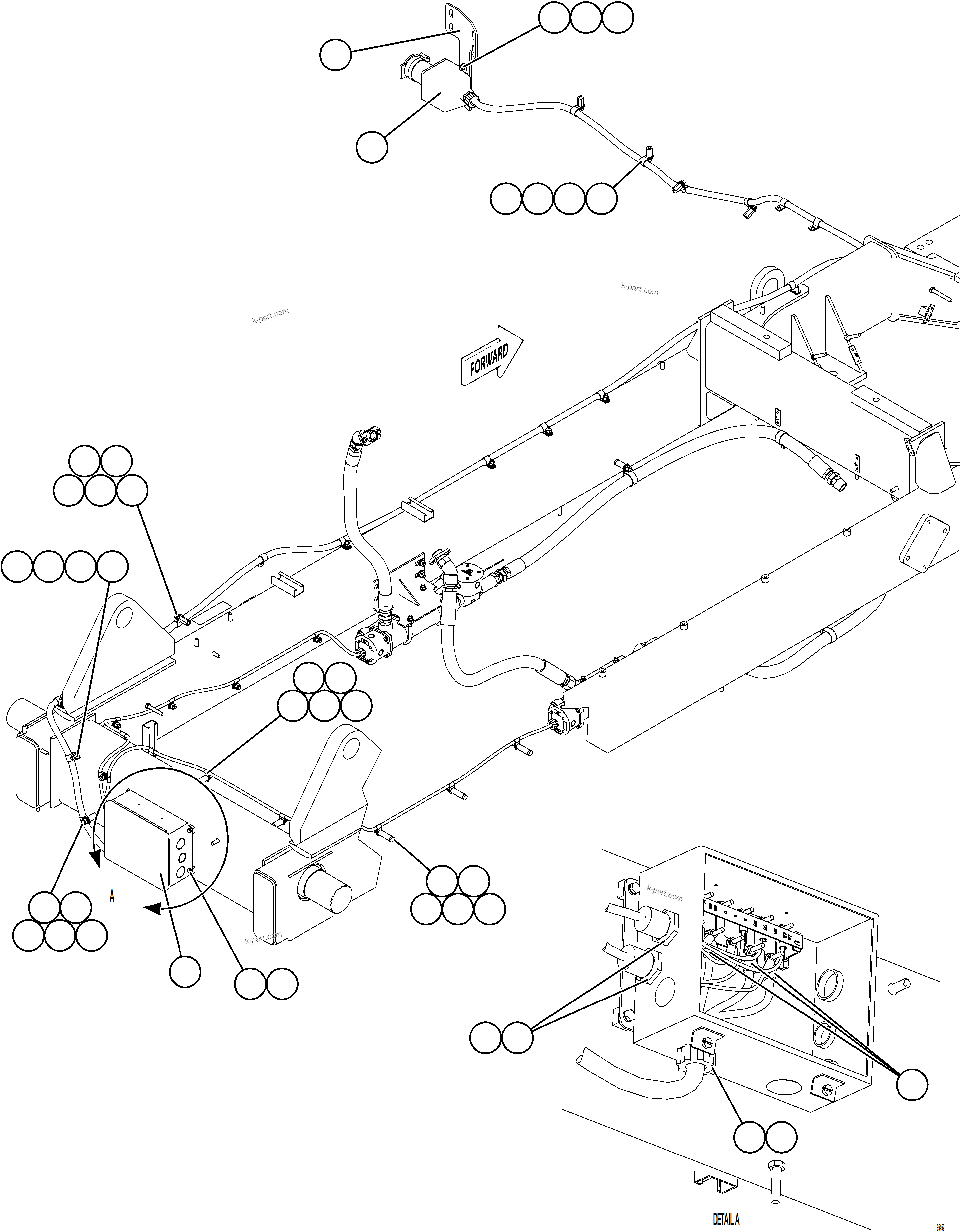 Komatsu parts book diagram for AFE78-CA 930E-5 S/N A40281  IOCC: HOTSTART - JUNCTION BOX AND RECEPTACLE