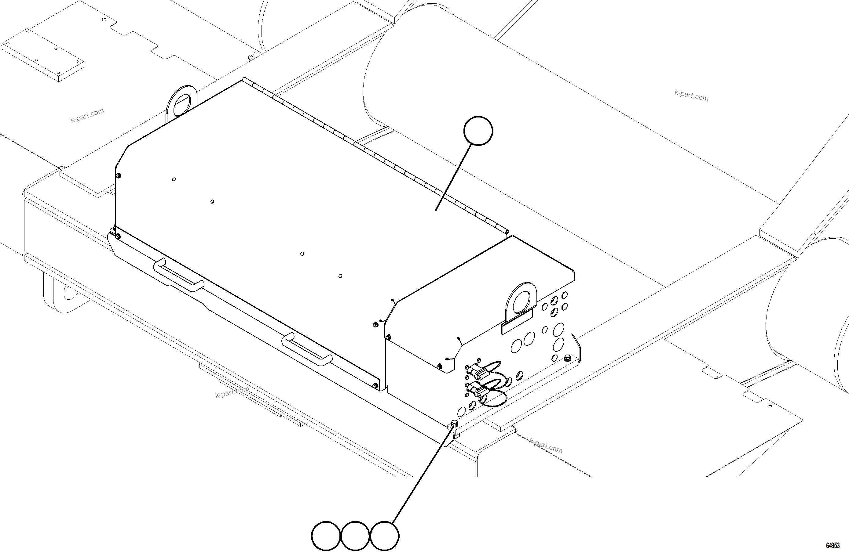 Komatsu parts book diagram for AFE78-CB 930E-5 S/N A40282 - A40283  BOLIDEN: BATTERY BOX INSTALLATION