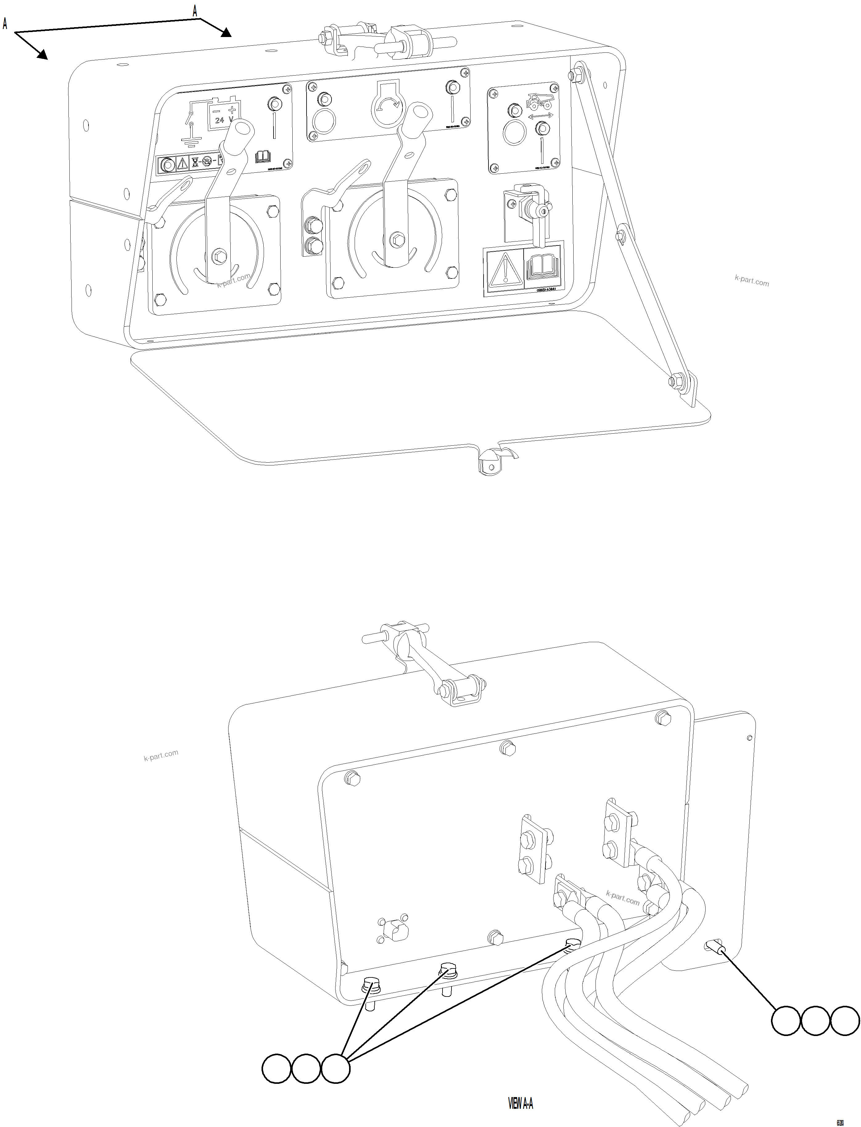 Komatsu parts book diagram for AFE78-CB 930E-5 S/N A40282 - A40283  BOLIDEN: ISOLATION BOX INSTALLATION