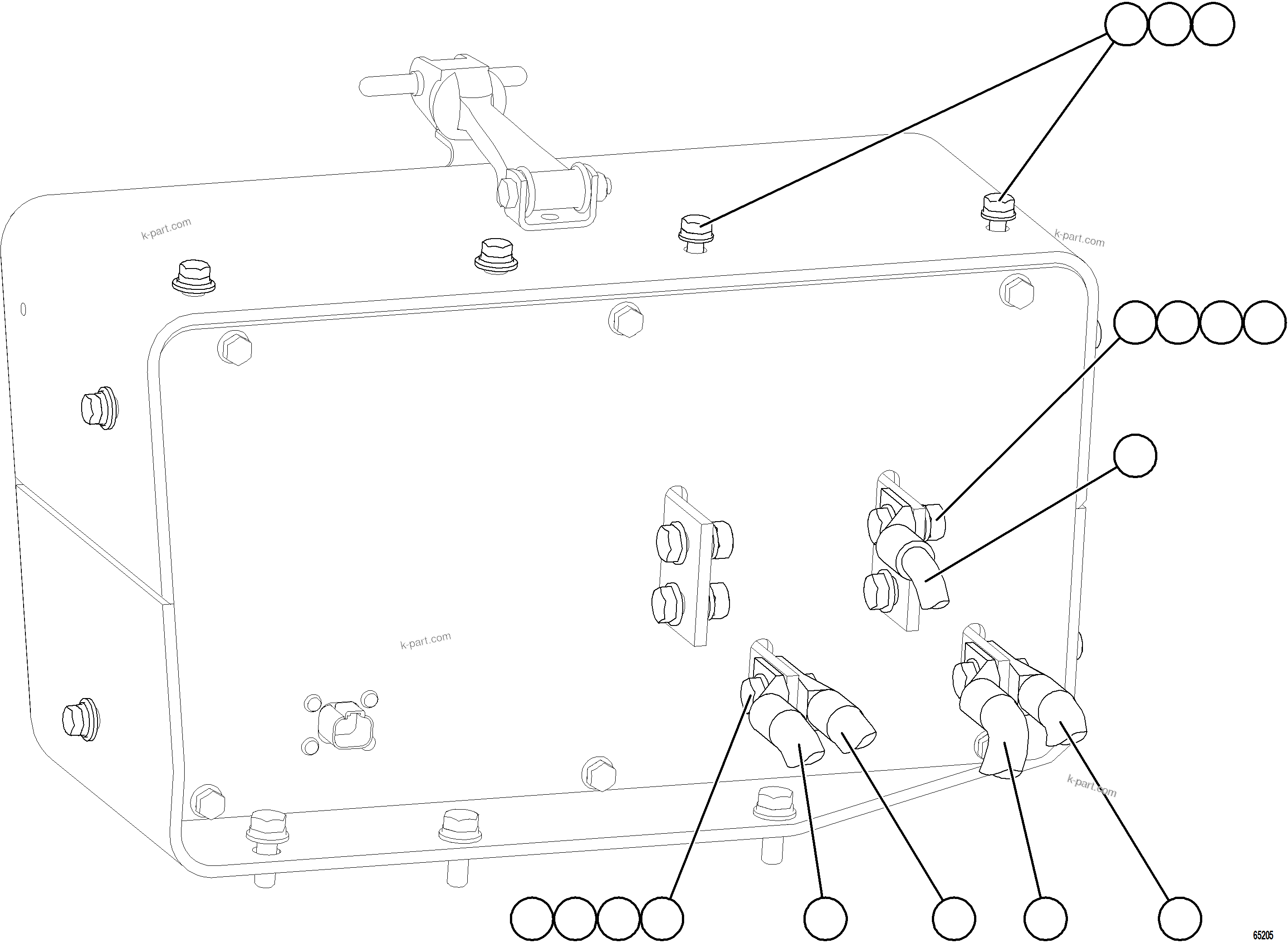 Komatsu parts book diagram for AFE78-CB 930E-5 S/N A40282 - A40283  BOLIDEN: ISOLATION BOX EXTERNAL WIRING    2/2