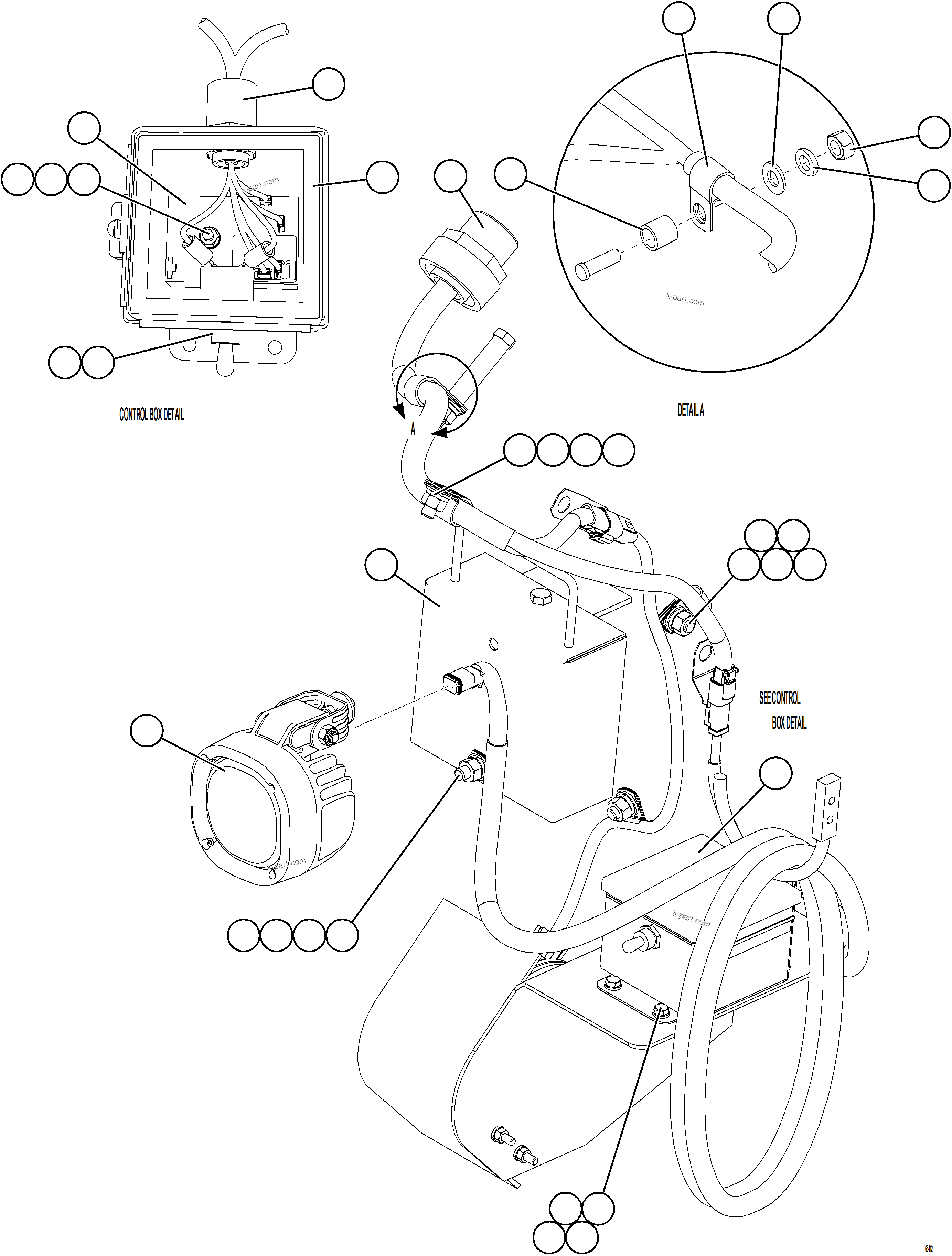 Komatsu parts book diagram for AFE78-CB 930E-5 S/N A40282 - A40283  BOLIDEN: REAR AXLE HOUSING SERVICE LIGHT
