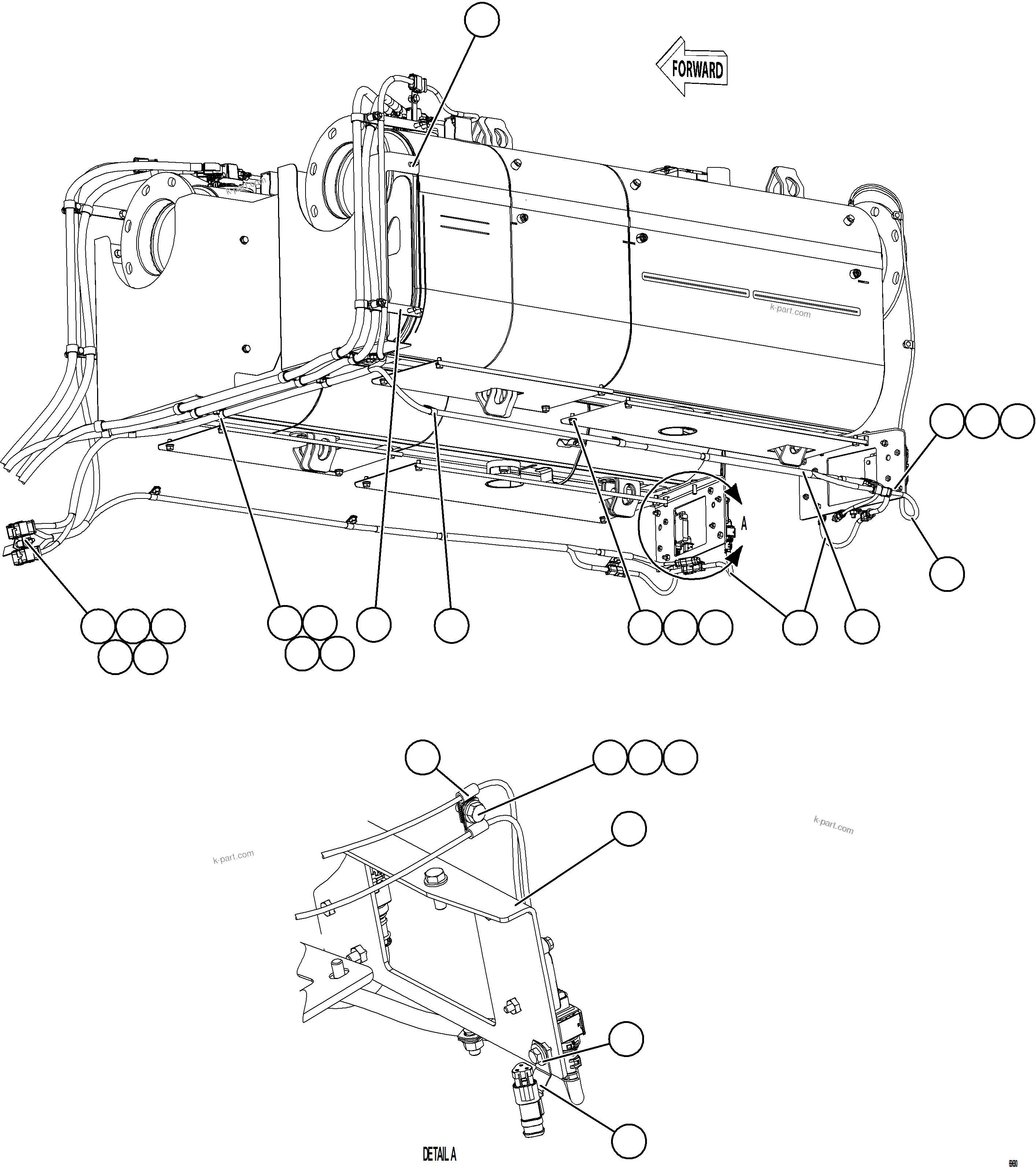 Komatsu parts book diagram for AFE78-CB 930E-5 S/N A40282 - A40283  BOLIDEN: DEF SYSTEM WIRING    3/3