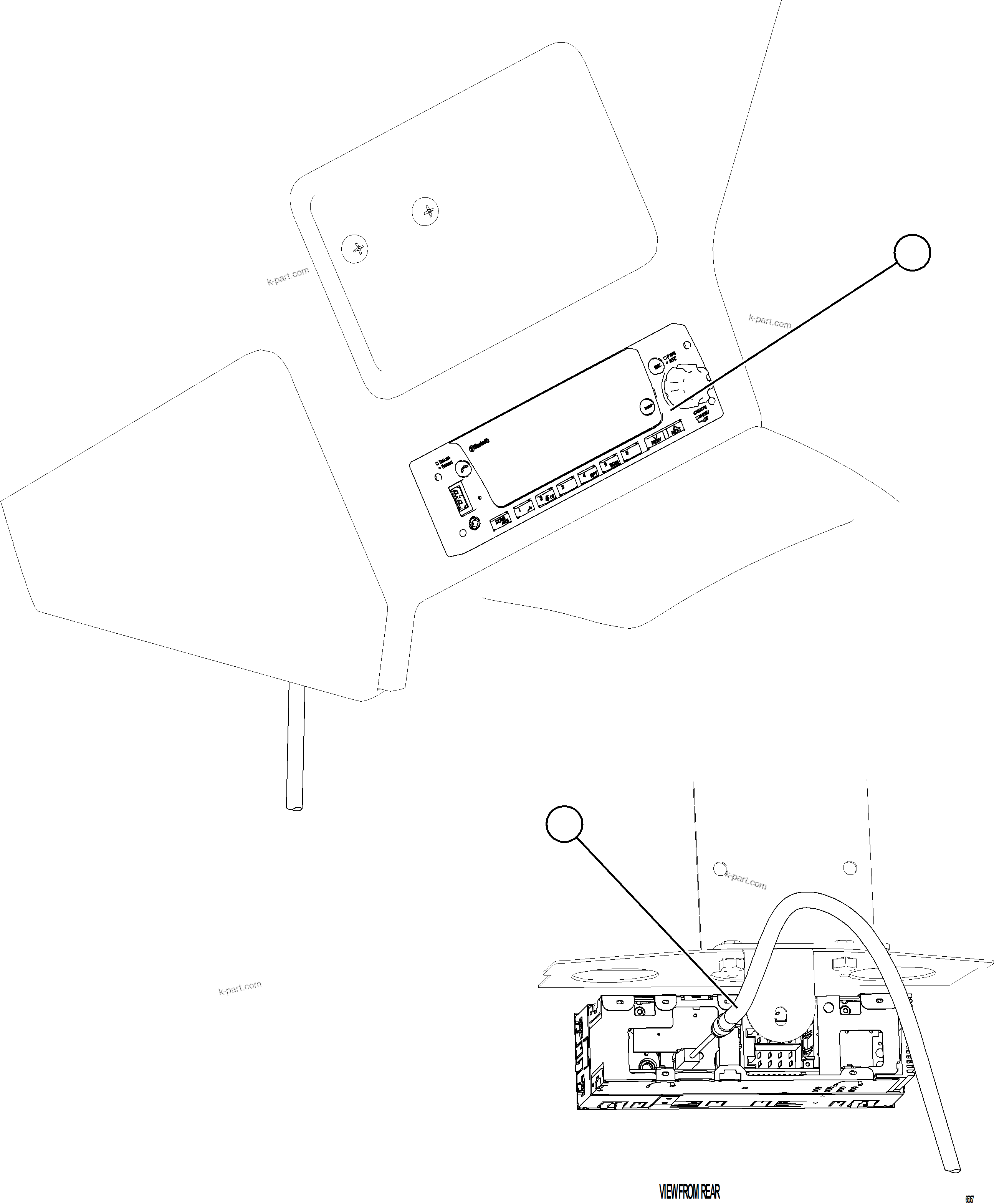 Komatsu parts book diagram for AFE78-CB 930E-5 S/N A40282 - A40283  BOLIDEN: RADIO MODULE