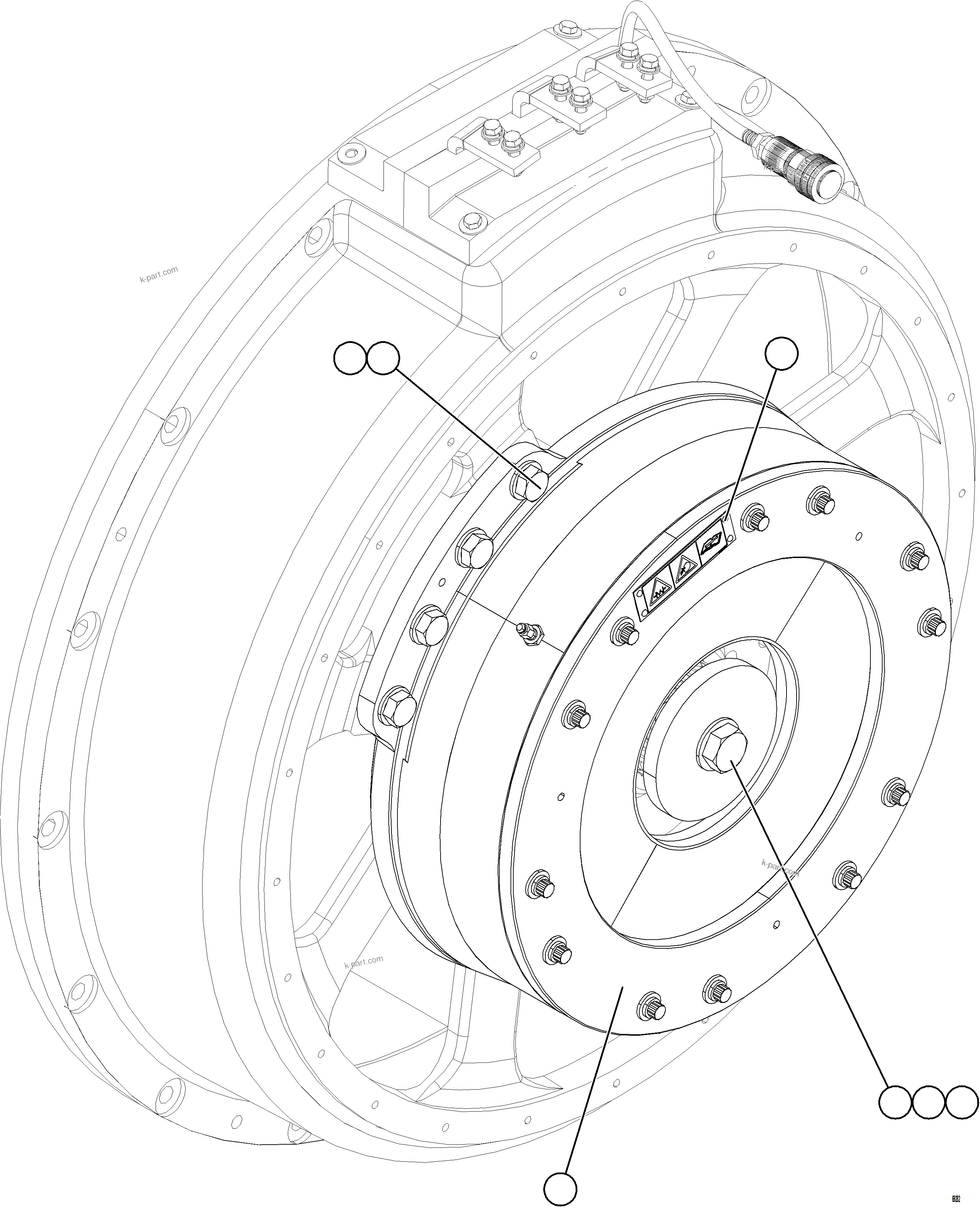 Komatsu parts book diagram for AFE78-CB 930E-5 S/N A40282 - A40283  BOLIDEN: PARKING BRAKE INSTALLATION