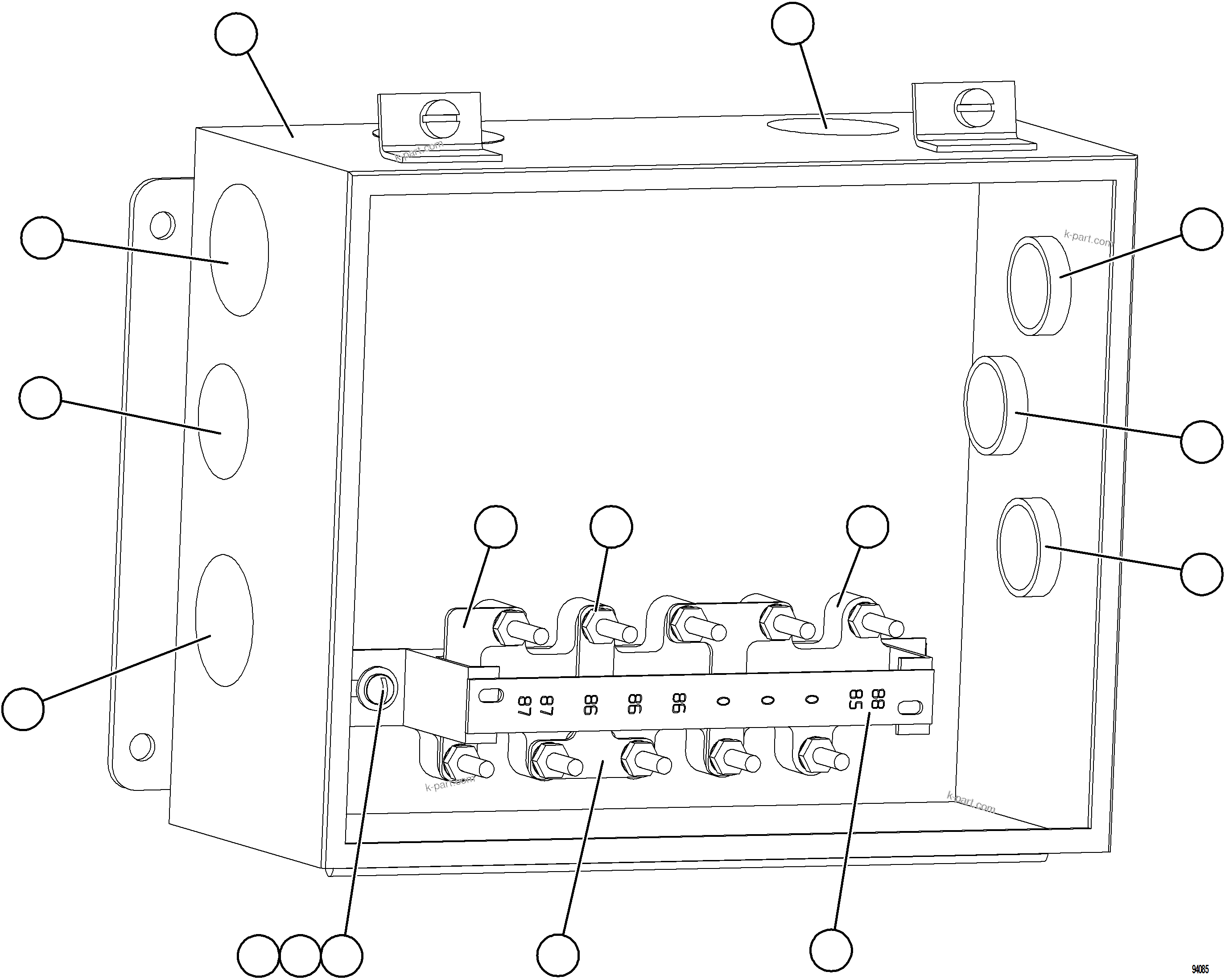 Komatsu parts book diagram for AFE78-CB 930E-5 S/N A40282 - A40283  BOLIDEN: HOTSTART BOX ASSEMBLY    EJ5557