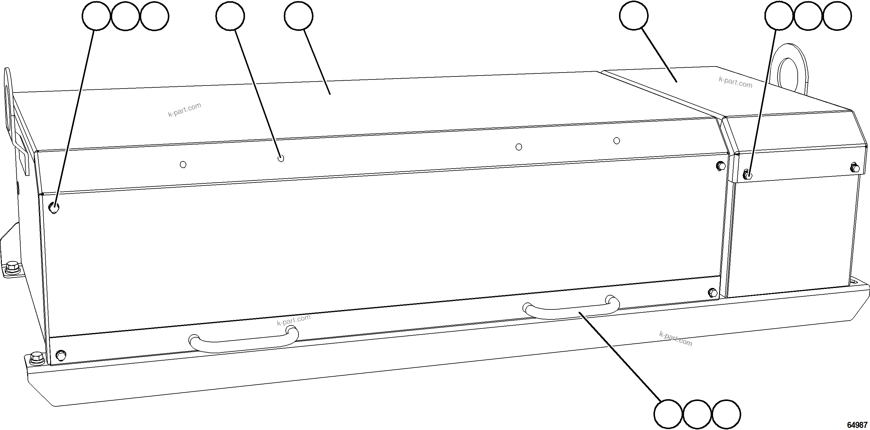 Komatsu parts book diagram for AFE78-CH 930E-5 S/N A40303 - A40306  BARRICK LUMWANA: BATTERY BOX ASSEMBLY    1/7    58F-54-20972