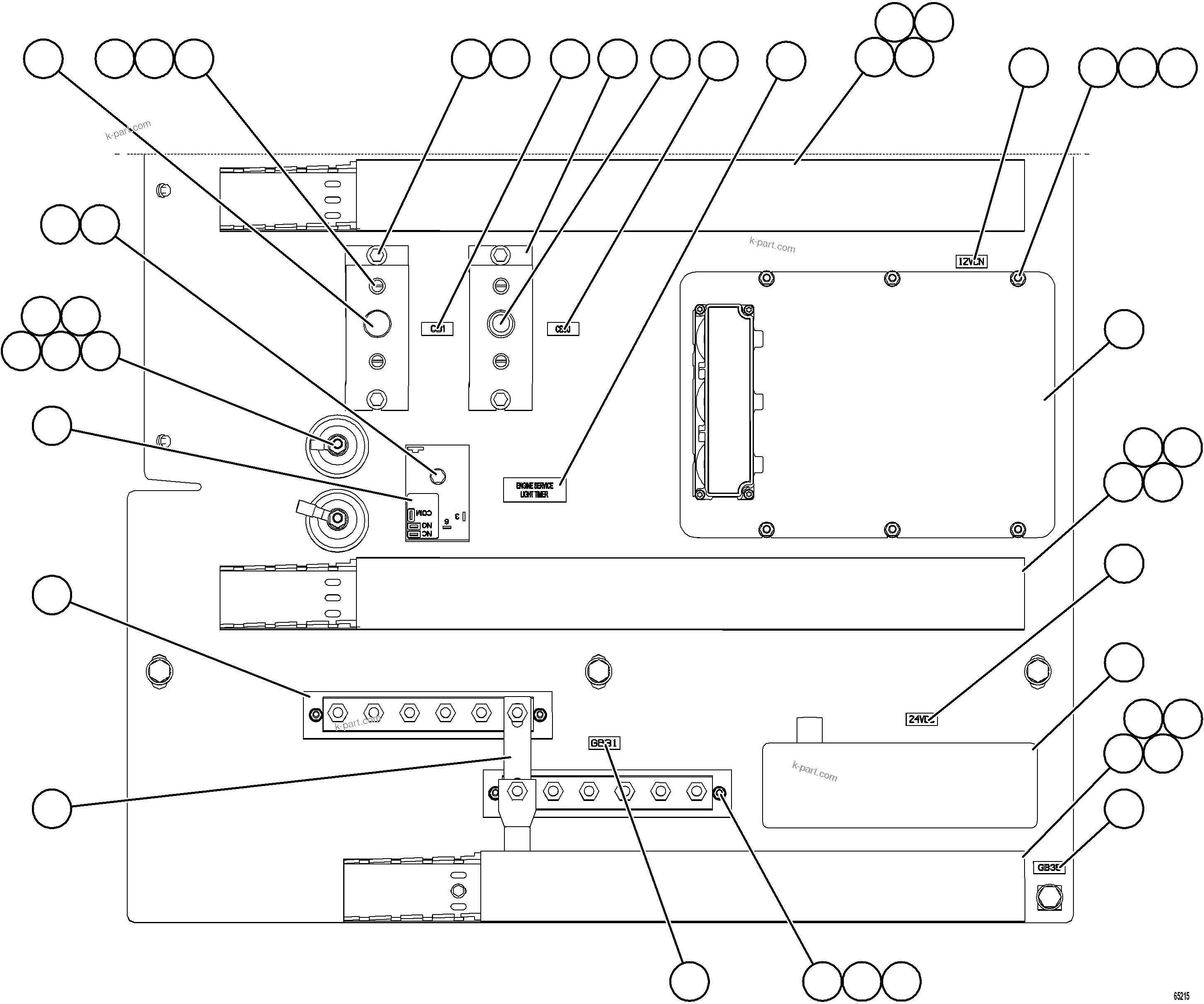 Komatsu parts book diagram for AFE78-CH 930E-5 S/N A40303 - A40306  BARRICK LUMWANA: AUXILIARY CONTROL CABINET - RH WALL    2/2