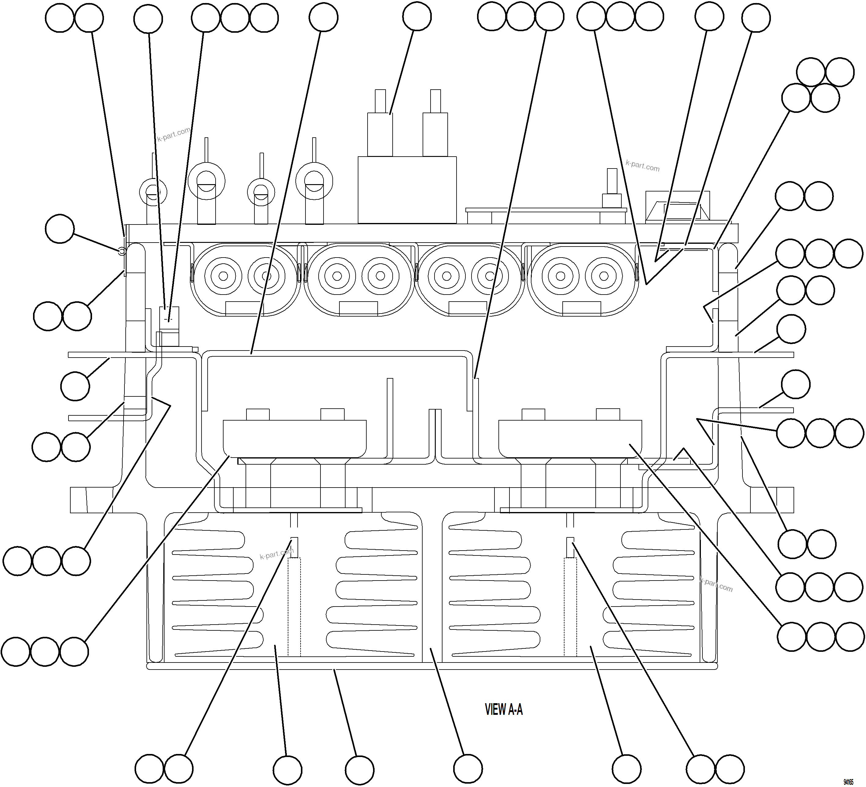 Komatsu parts book diagram for AFE78-CH 930E-5 S/N A40303 - A40306  BARRICK LUMWANA: AFSE PANEL    2/2    58B-43-00220