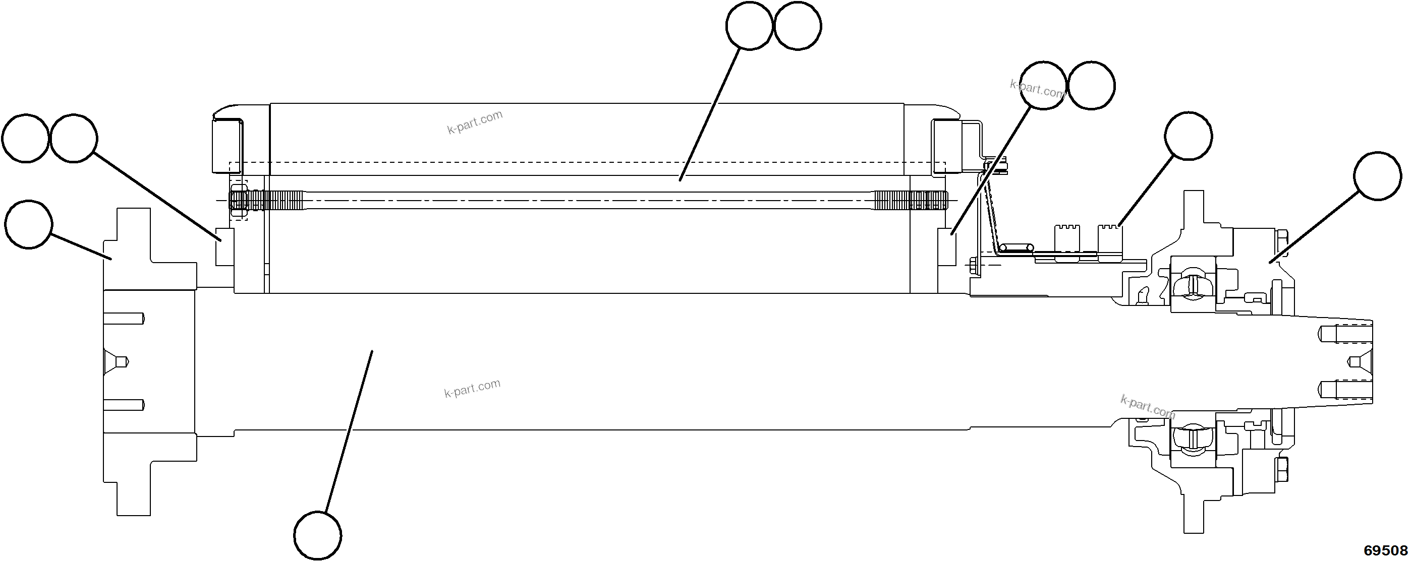 Komatsu parts book diagram for AFE78-CH 930E-5 S/N A40303 - A40306  BARRICK LUMWANA: ALTERNATOR ROTOR ASSEMBLY    2/2    58F-43-03101