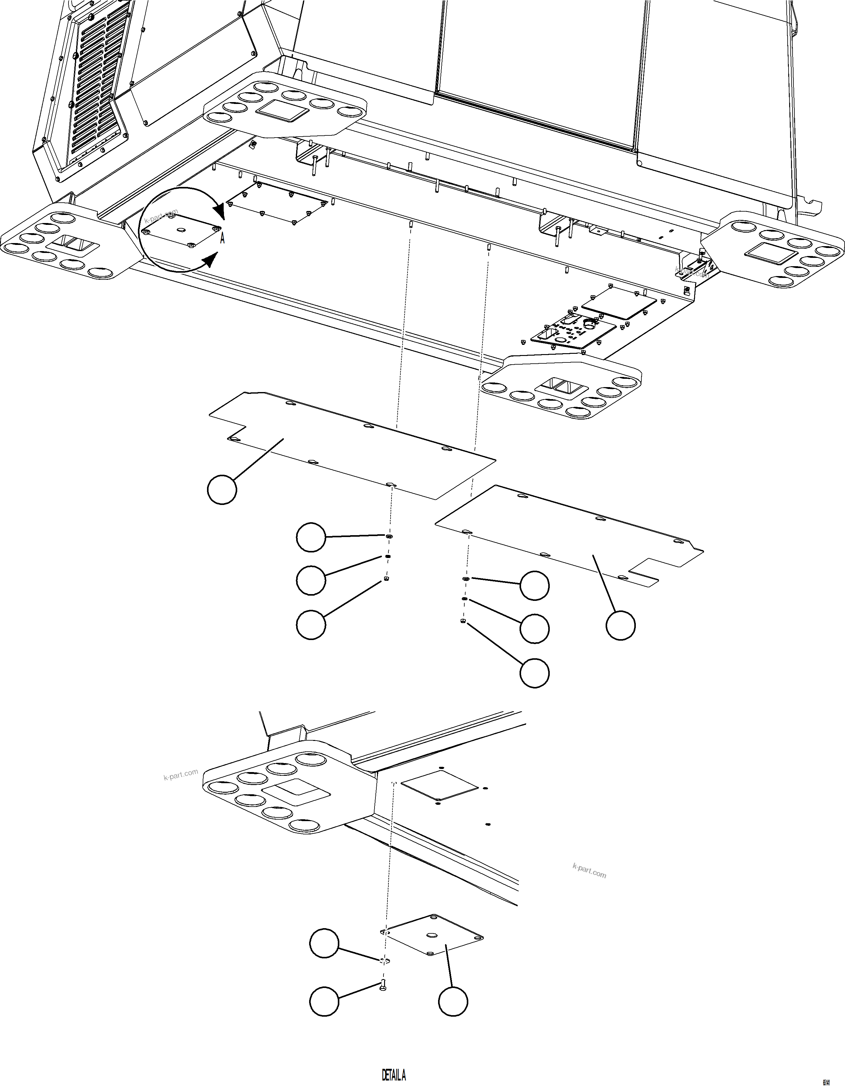 Komatsu parts book diagram for AFE78-CH 930E-5 S/N A40303 - A40306  BARRICK LUMWANA: CAB HYDRAULIC HOSE COVERS