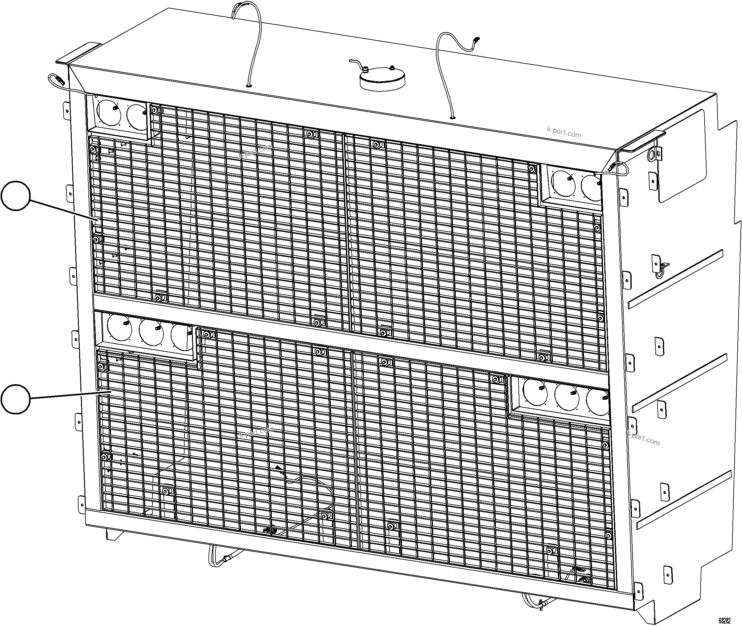Komatsu parts book diagram for AFE78-CH 930E-5 S/N A40303 - A40306  BARRICK LUMWANA: GRILLE INSERTS