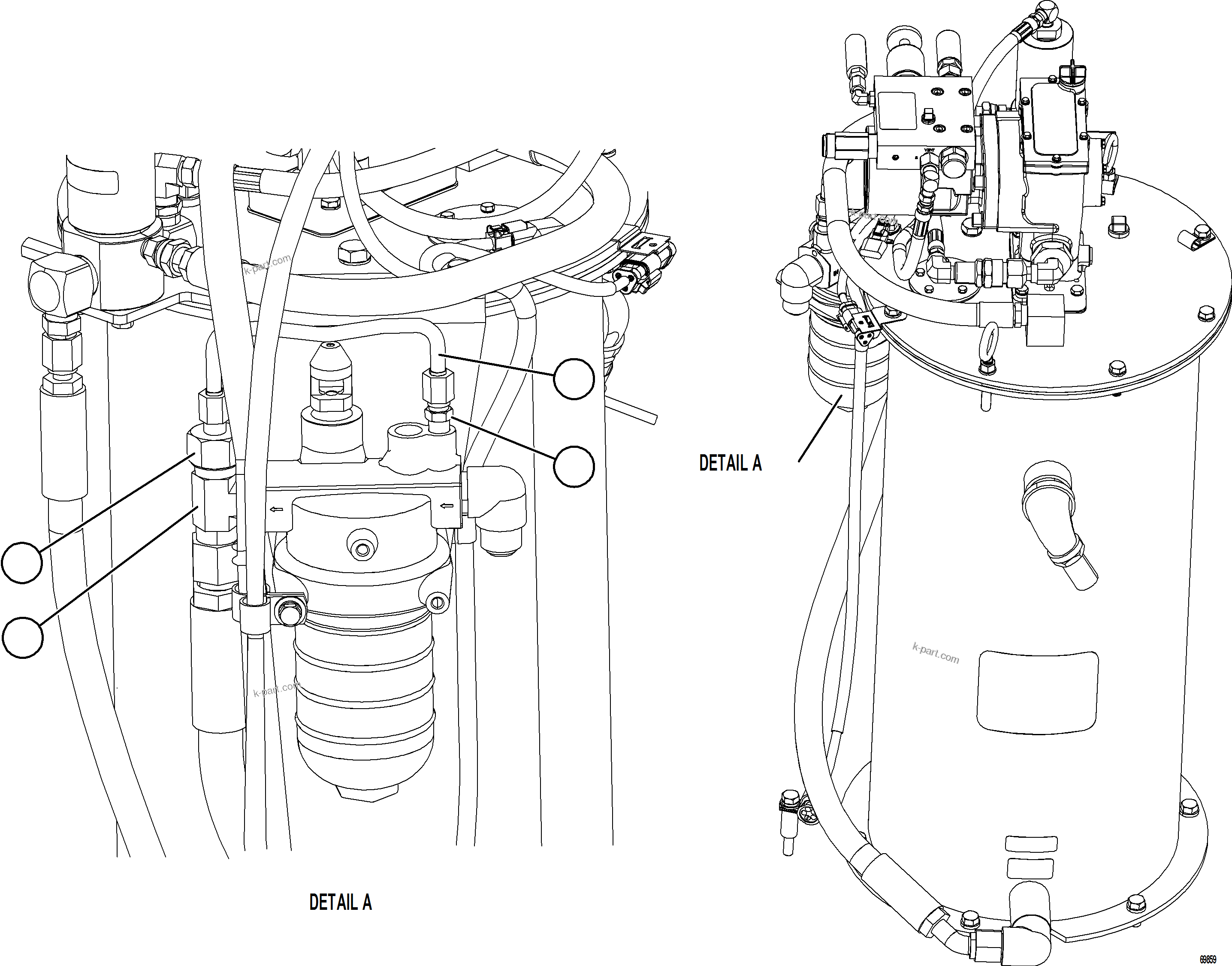 Komatsu parts book diagram for AFE78-CH 930E-5 S/N A40303 - A40306  BARRICK LUMWANA: LUBRICATION PUMP SUB-ASSEMBLY    2/2