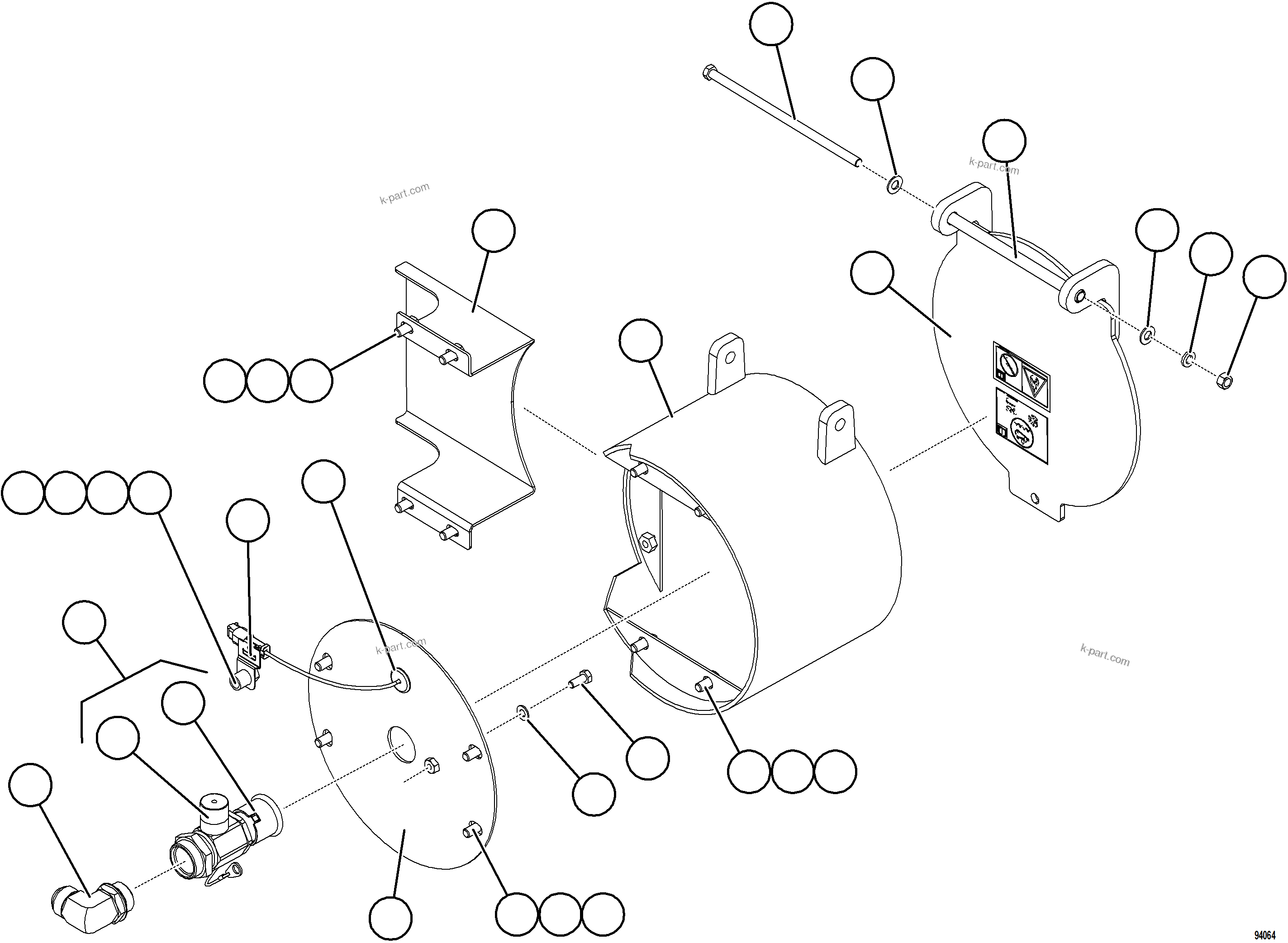 Komatsu parts book diagram for AFE78-CT 930E-5 S/N A40318 - A40321  SMS: DEF TANK REMOTE FILL - RH