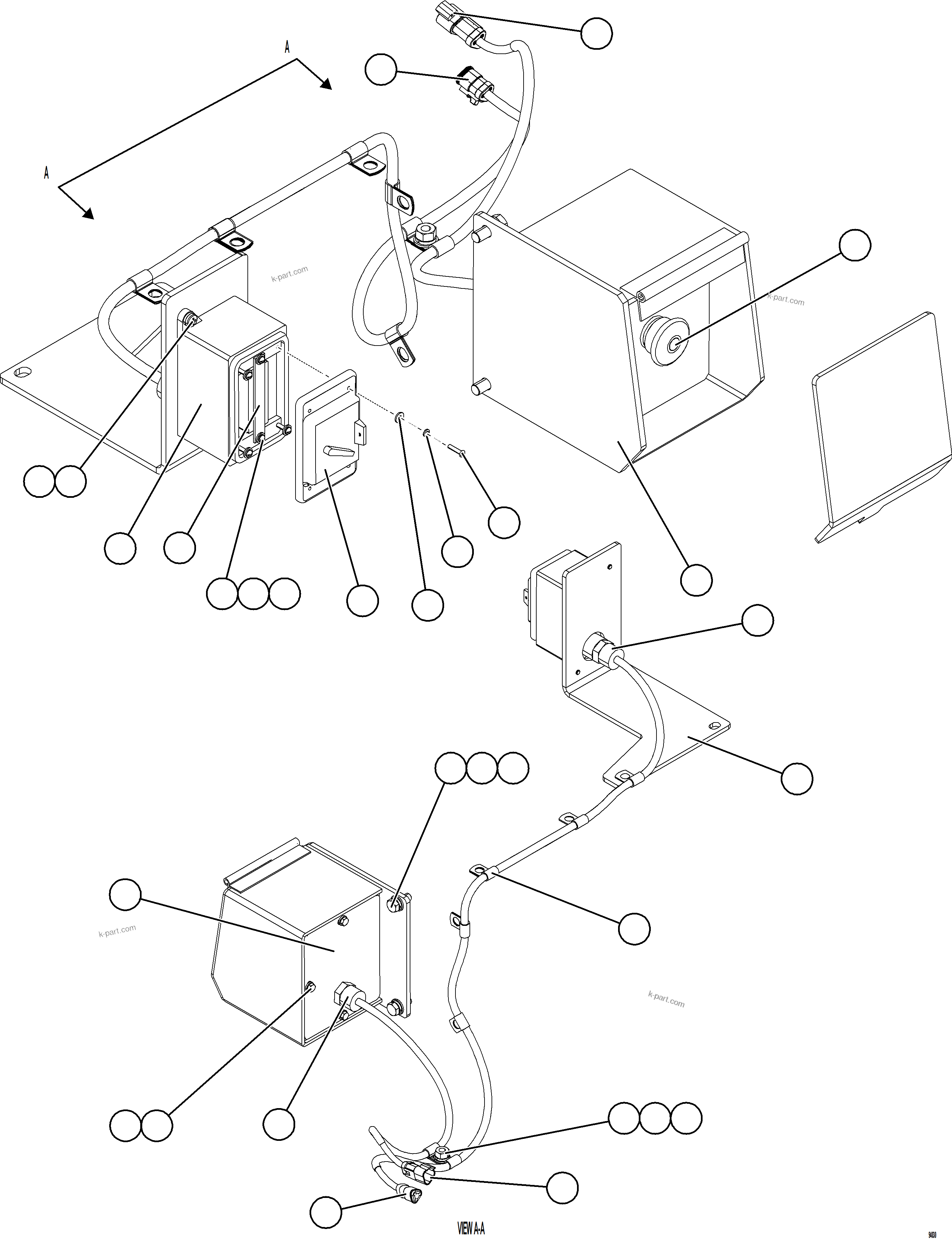 Komatsu parts book diagram for AFE78-CT 930E-5 S/N A40318 - A40321  SMS: GRND LEVEL ENGINE SHUTDOWN & LADDER LIGHT SWITCHES