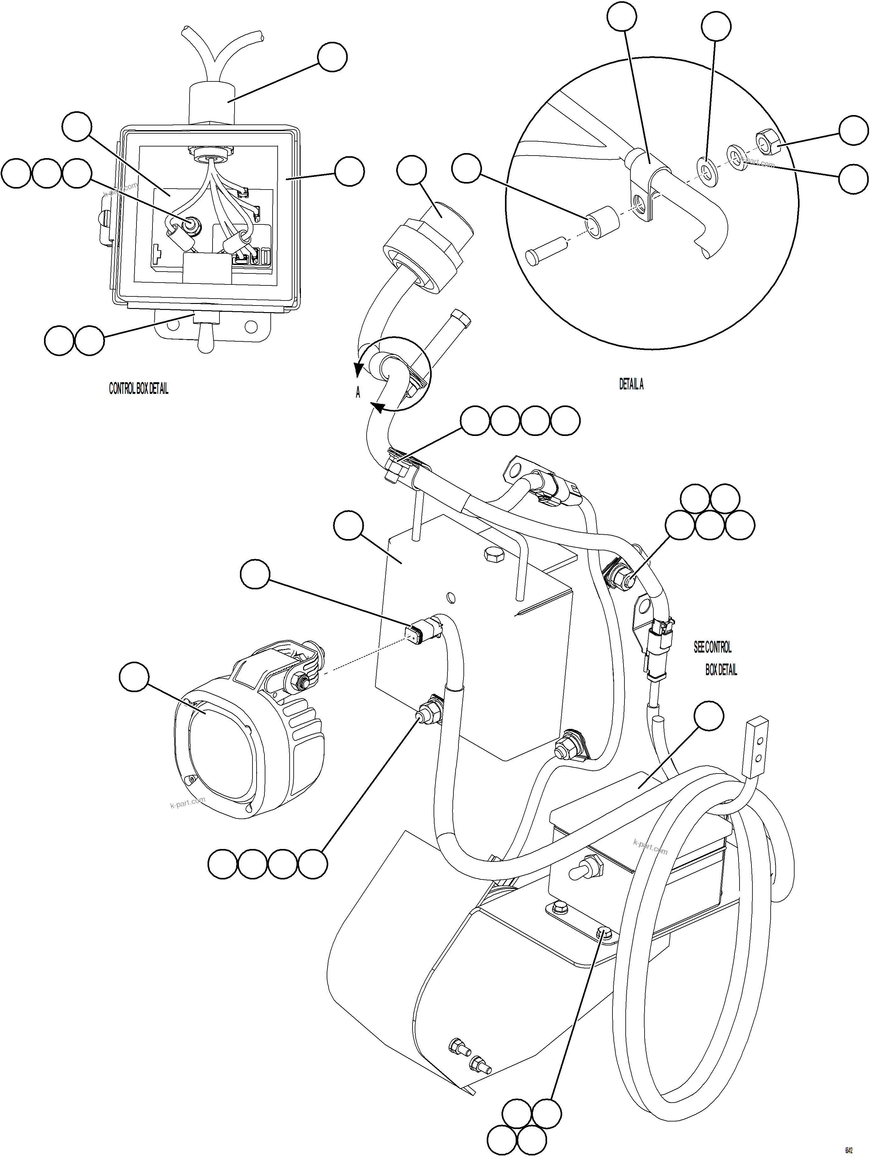 Komatsu parts book diagram for AFE78-CT 930E-5 S/N A40318 - A40321  SMS: REAR AXLE HOUSING SERVICE LIGHT