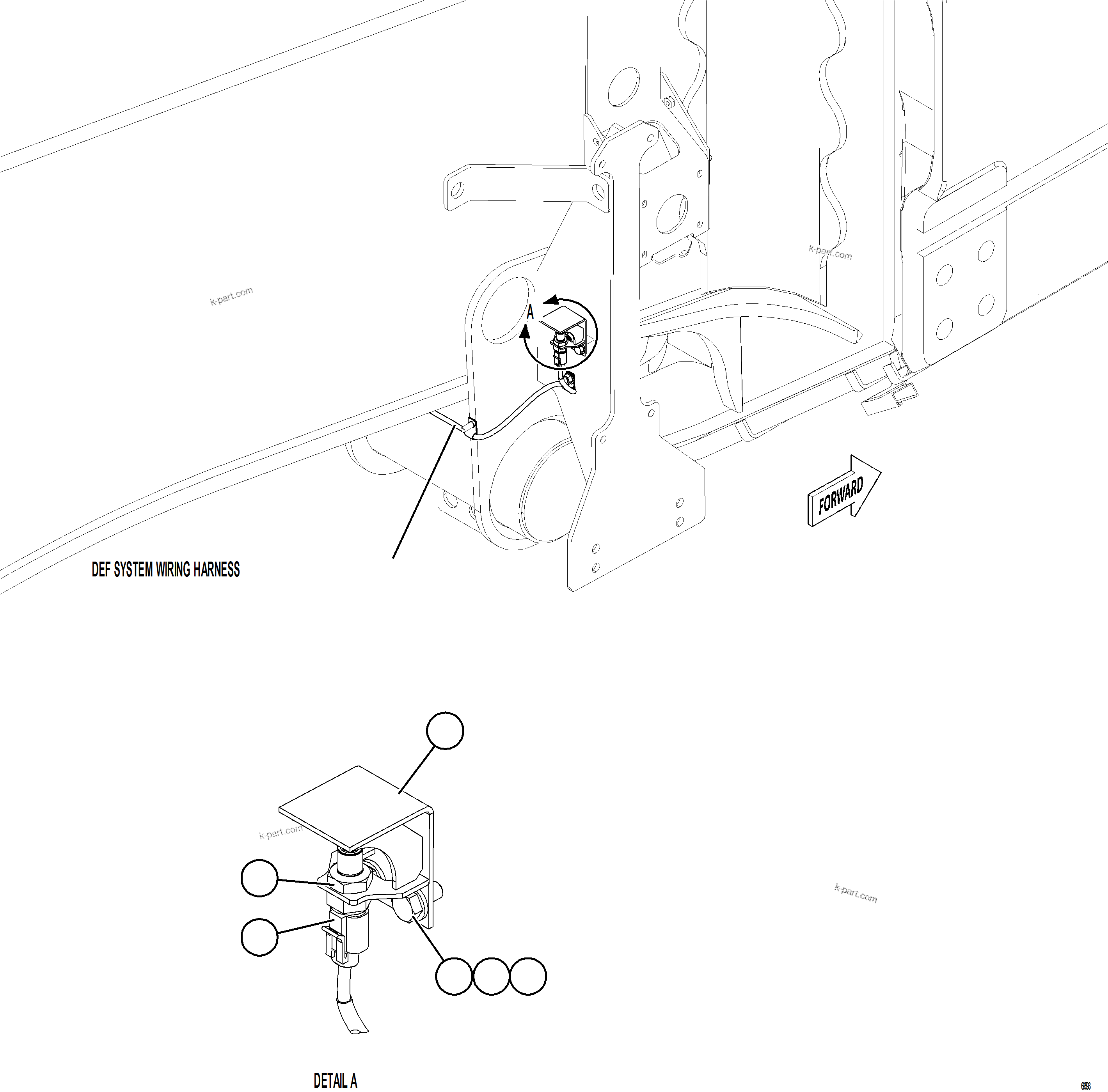 Komatsu parts book diagram for AFE78-CT 930E-5 S/N A40318 - A40321  SMS: AMBIENT AIR TEMPERATURE SENSOR    1/2