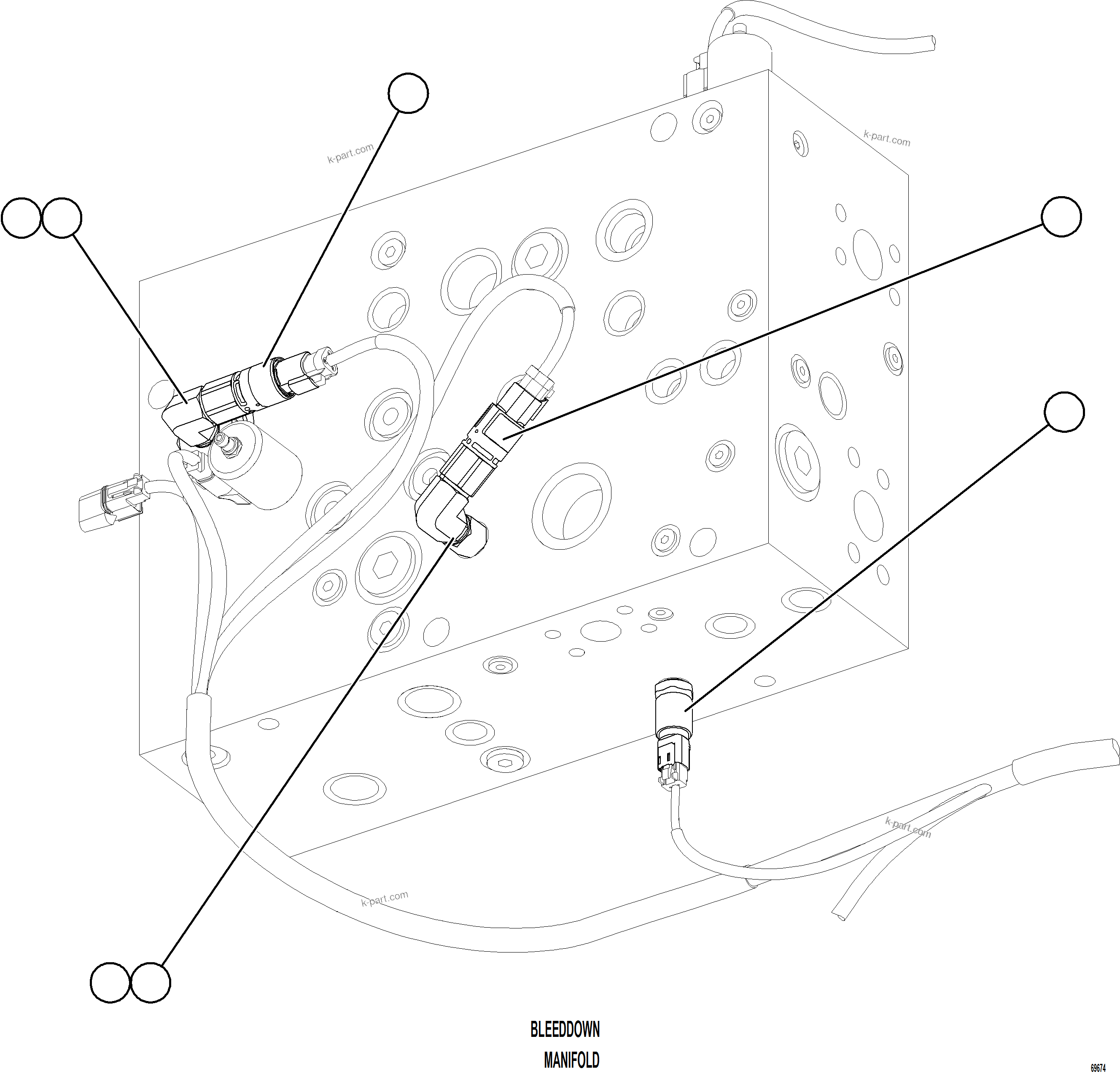 Komatsu parts book diagram for AFE78-CT 930E-5 S/N A40318 - A40321  SMS: STEERING BLEEDDOWN MANIFOLD SENSOR & SWITCHES
