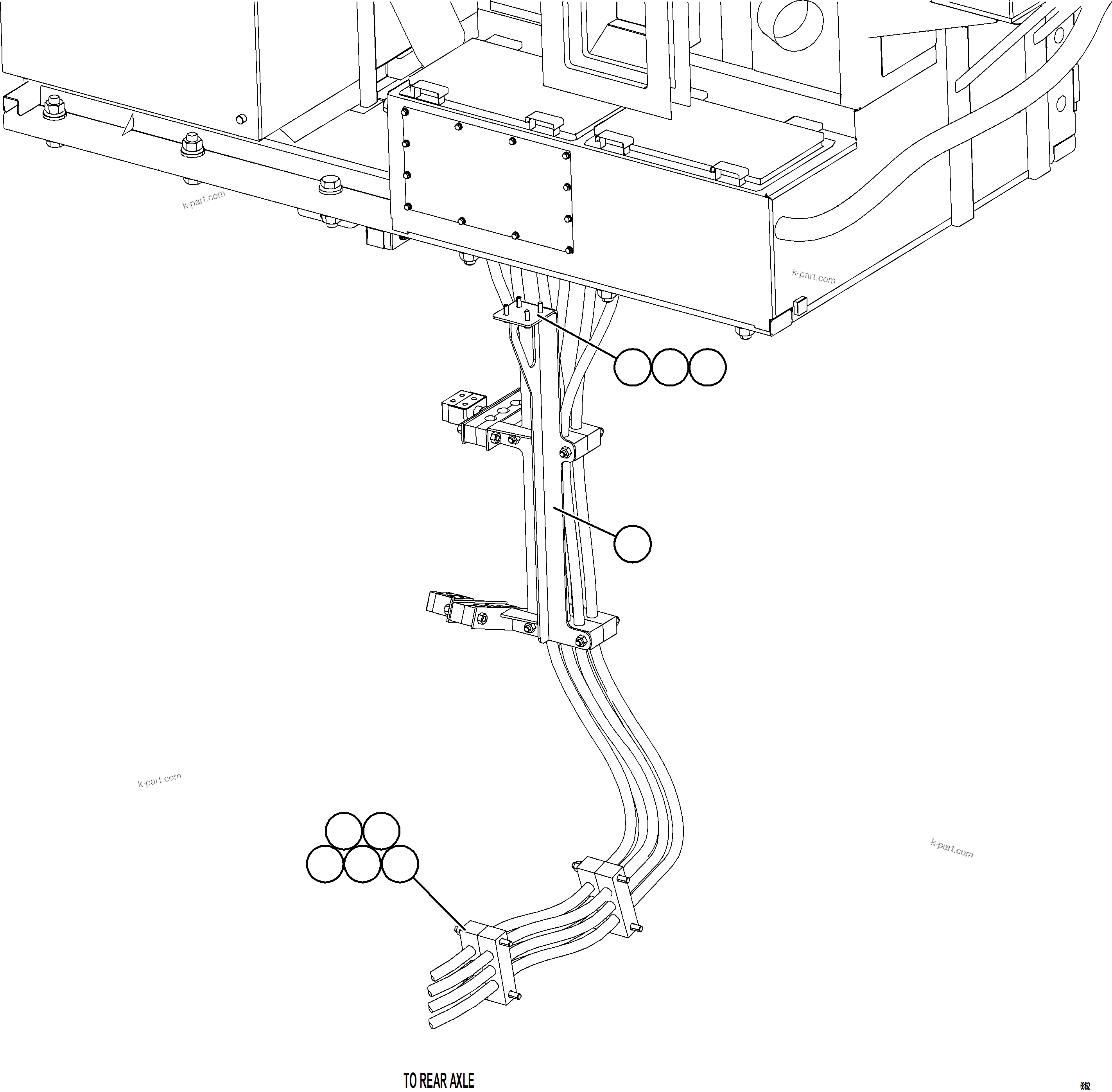 Komatsu parts book diagram for AFE78-CT 930E-5 S/N A40318 - A40321  SMS: CONTROL CABINET EXTERNAL WIRING - WHEEL MOTOR  2/2