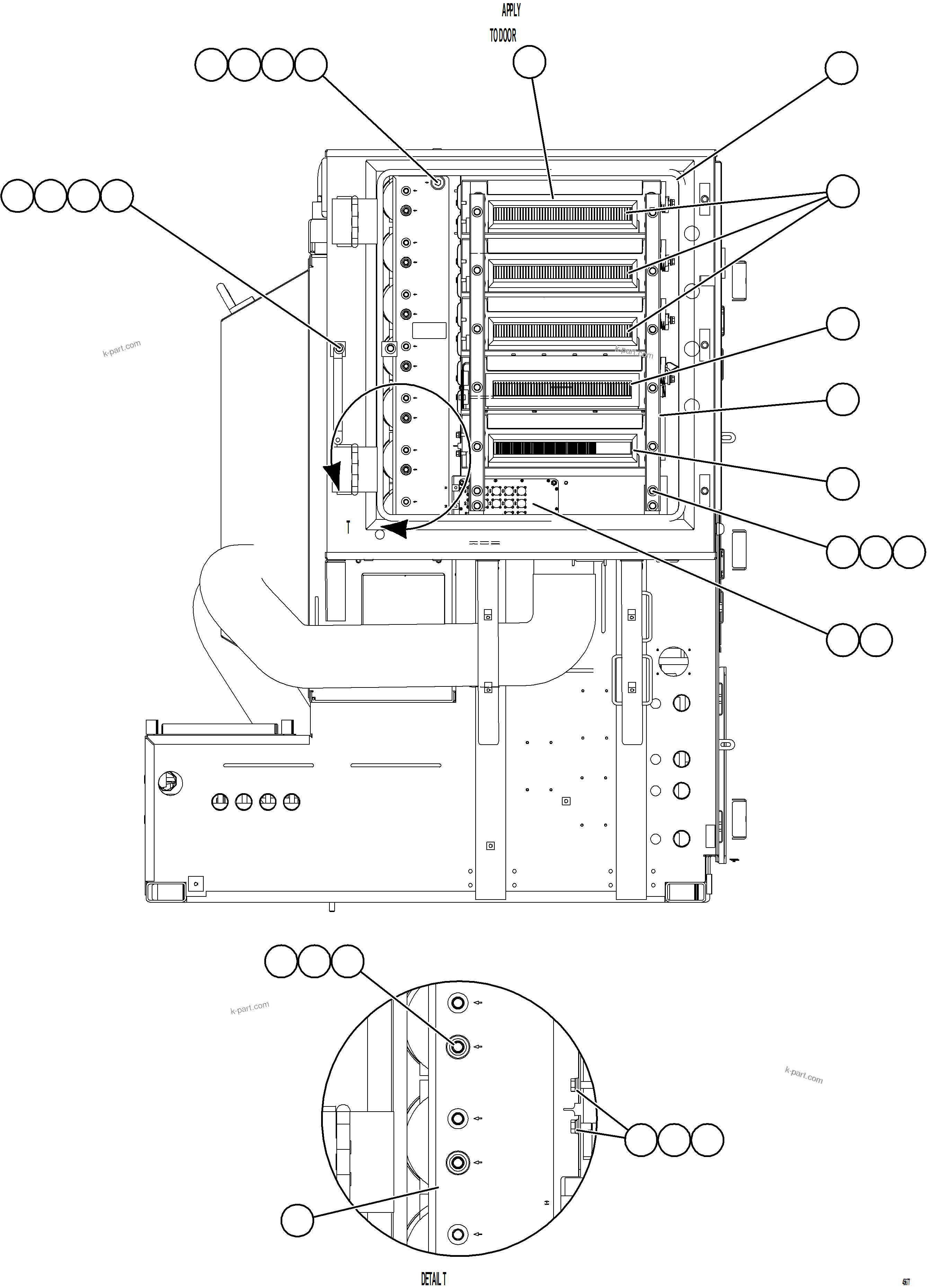 Komatsu parts book diagram for AFE78-CT 930E-5 S/N A40318 - A40321  SMS: CONTROL CABINET    12/13    58F-43-00402