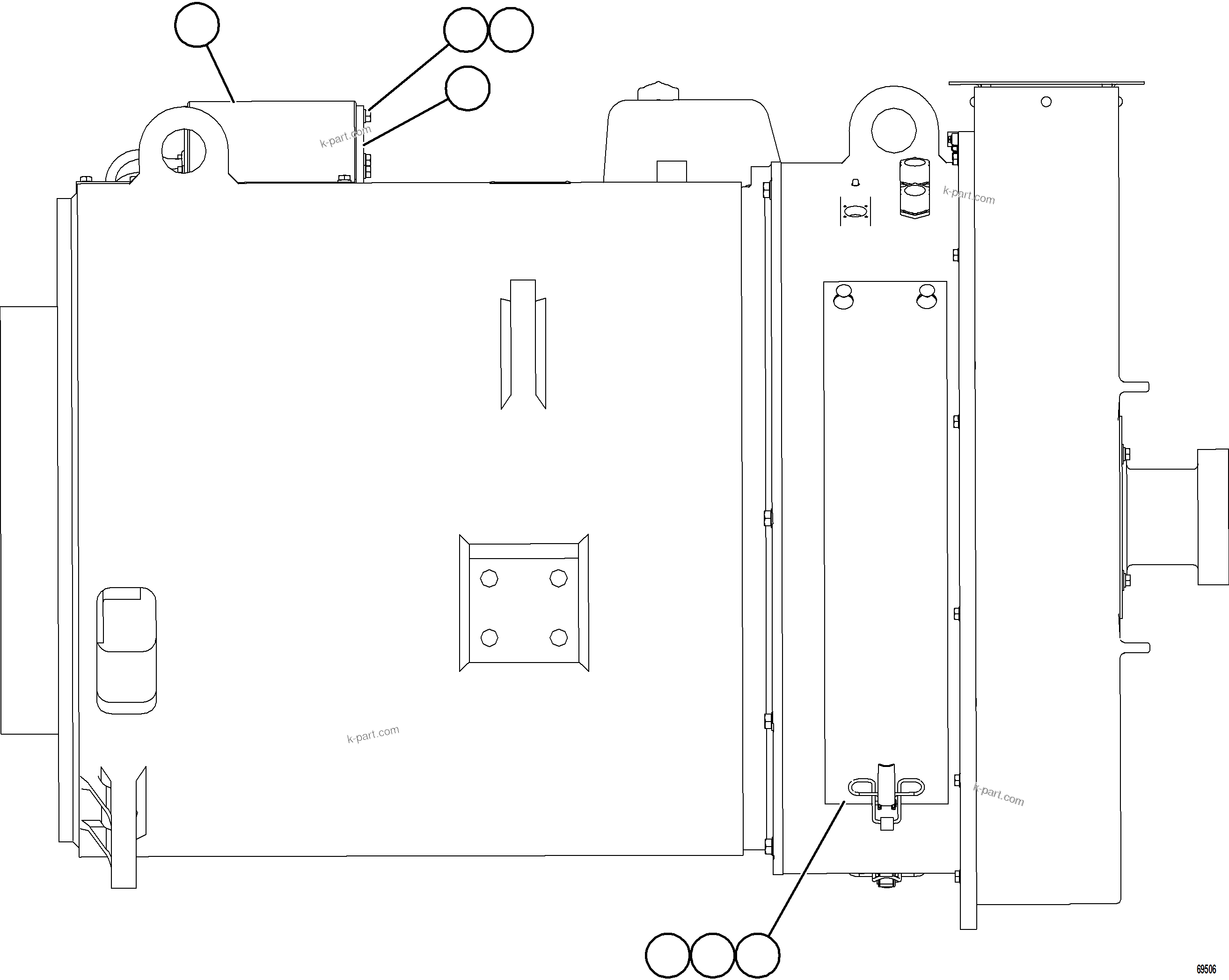 Komatsu parts book diagram for AFE78-CT 930E-5 S/N A40318 - A40321  SMS: ALTERNATOR ASSEMBLY    1/6    58F-06-11302