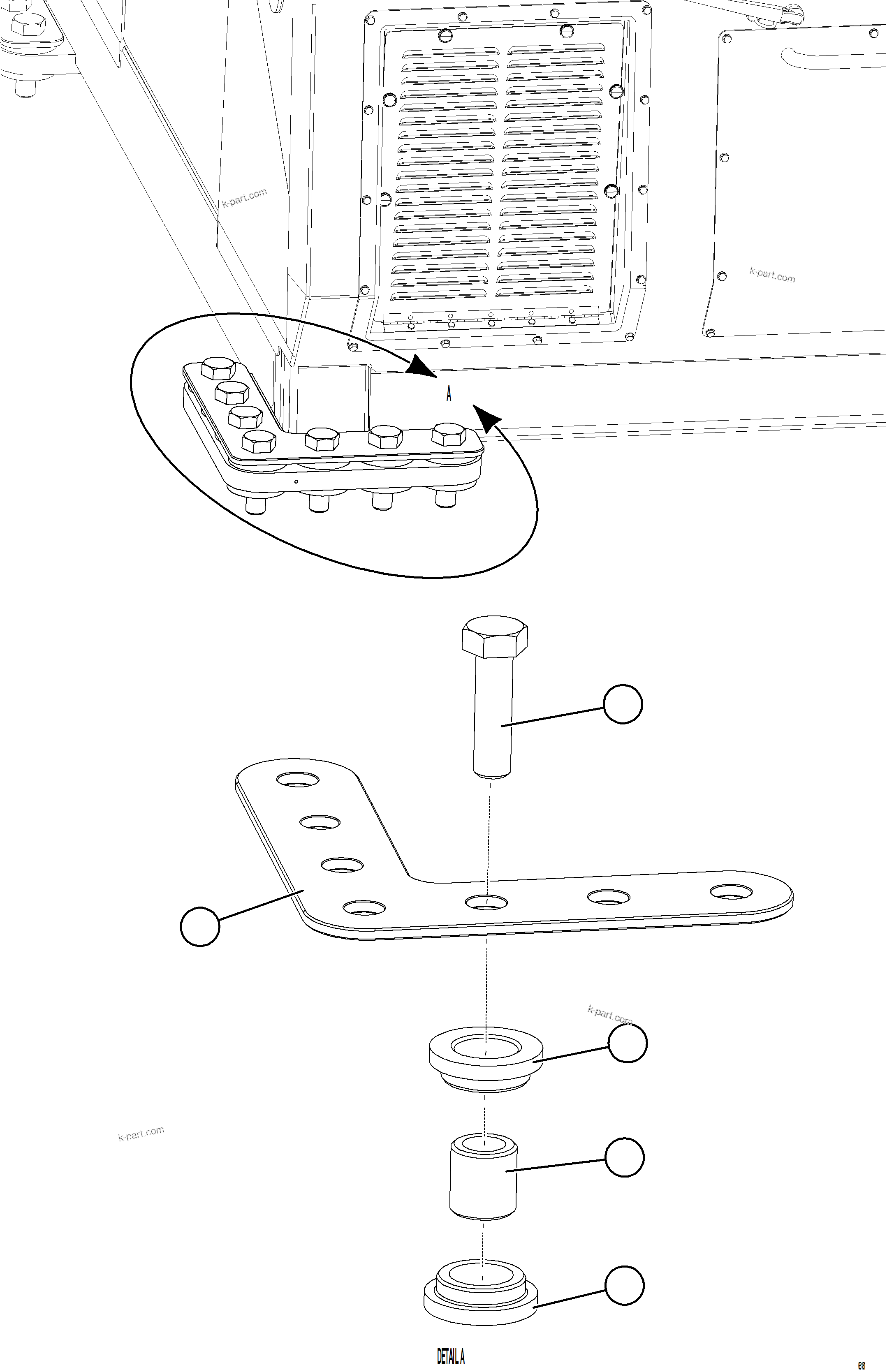 Komatsu parts book diagram for AFE78-CT 930E-5 S/N A40318 - A40321  SMS: CAB MOUNTING HARDWARE