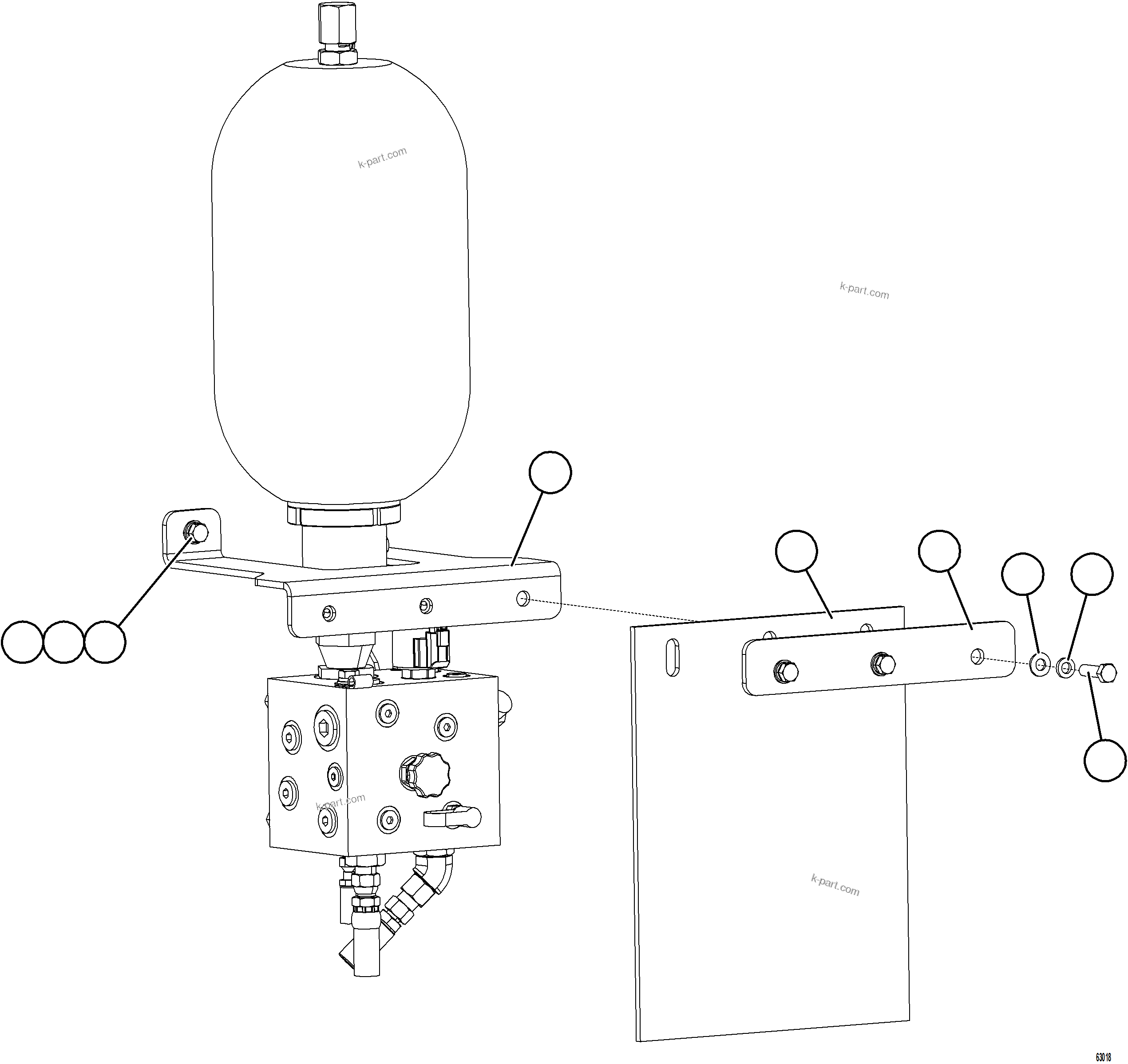 Komatsu parts book diagram for AFE78-CT 930E-5 S/N A40318 - A40321  SMS: AUXILIARY HYDRAULIC MANIFOLD MUD FLAPS