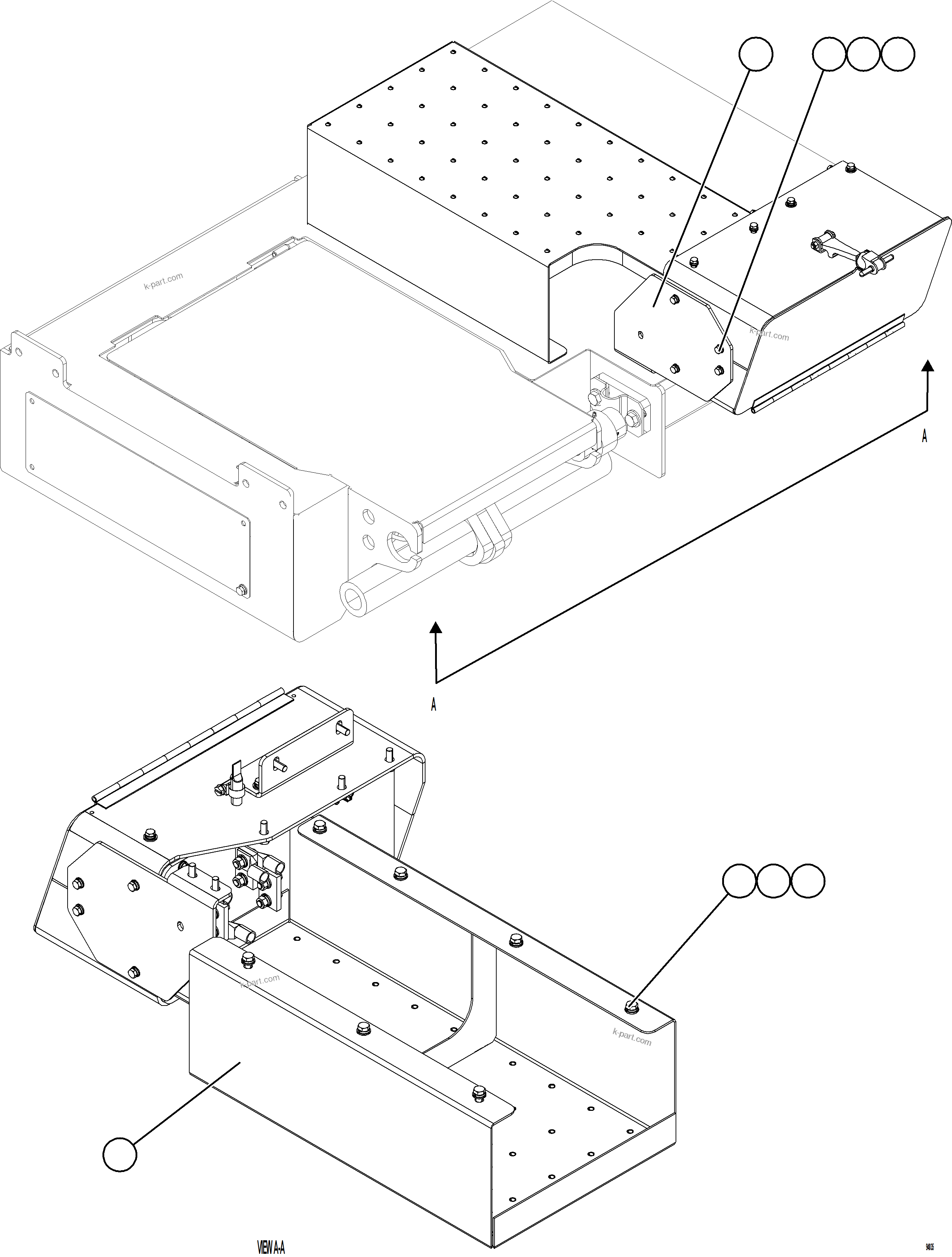 Komatsu parts book diagram for AFE78-CT 930E-5 S/N A40318 - A40321  SMS: ISOLATION BOX WIRING COVERS