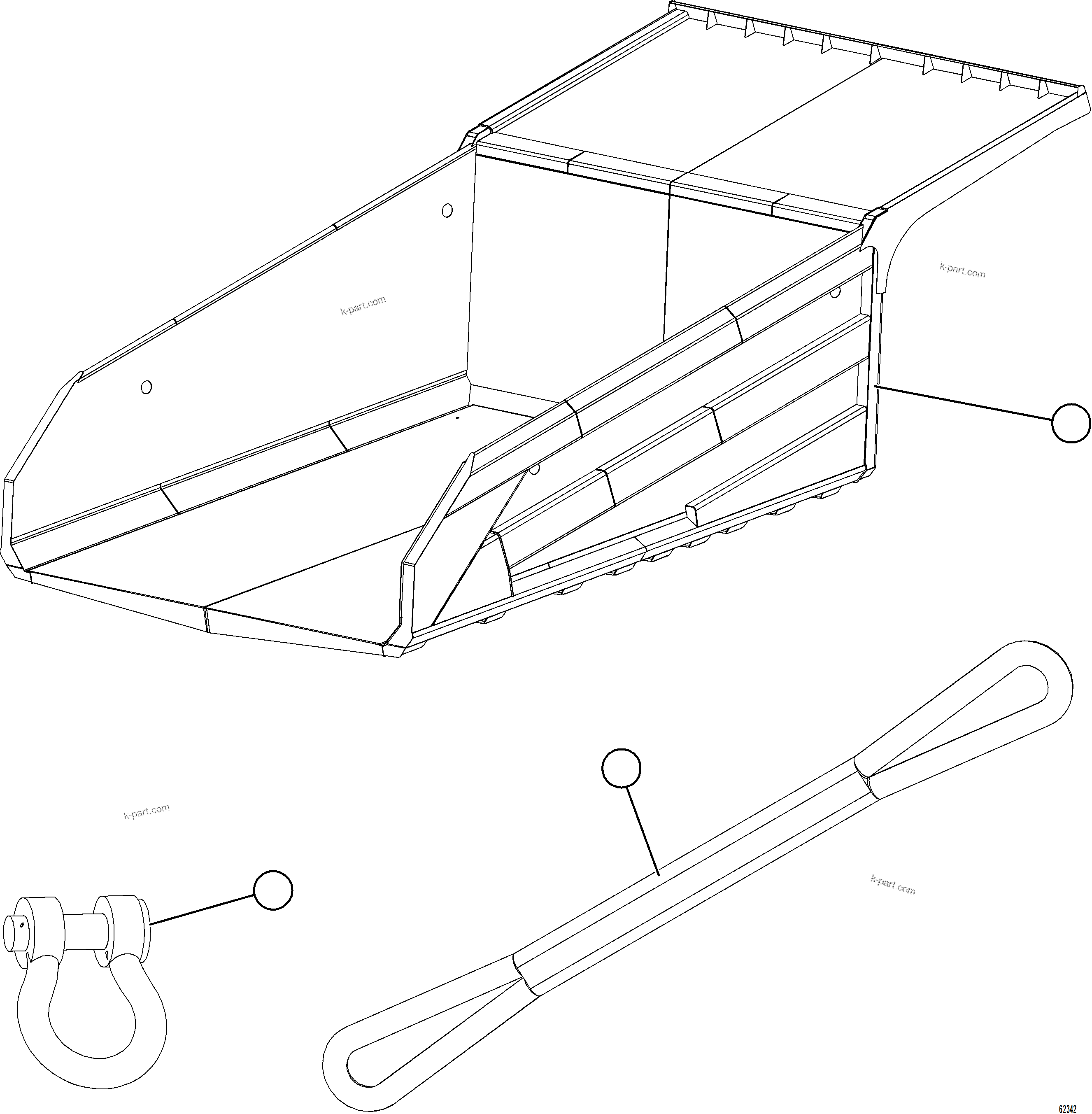 Komatsu parts book diagram for AFE78-CT 930E-5 S/N A40318 - A40321  SMS: BODY RETENTION SLING