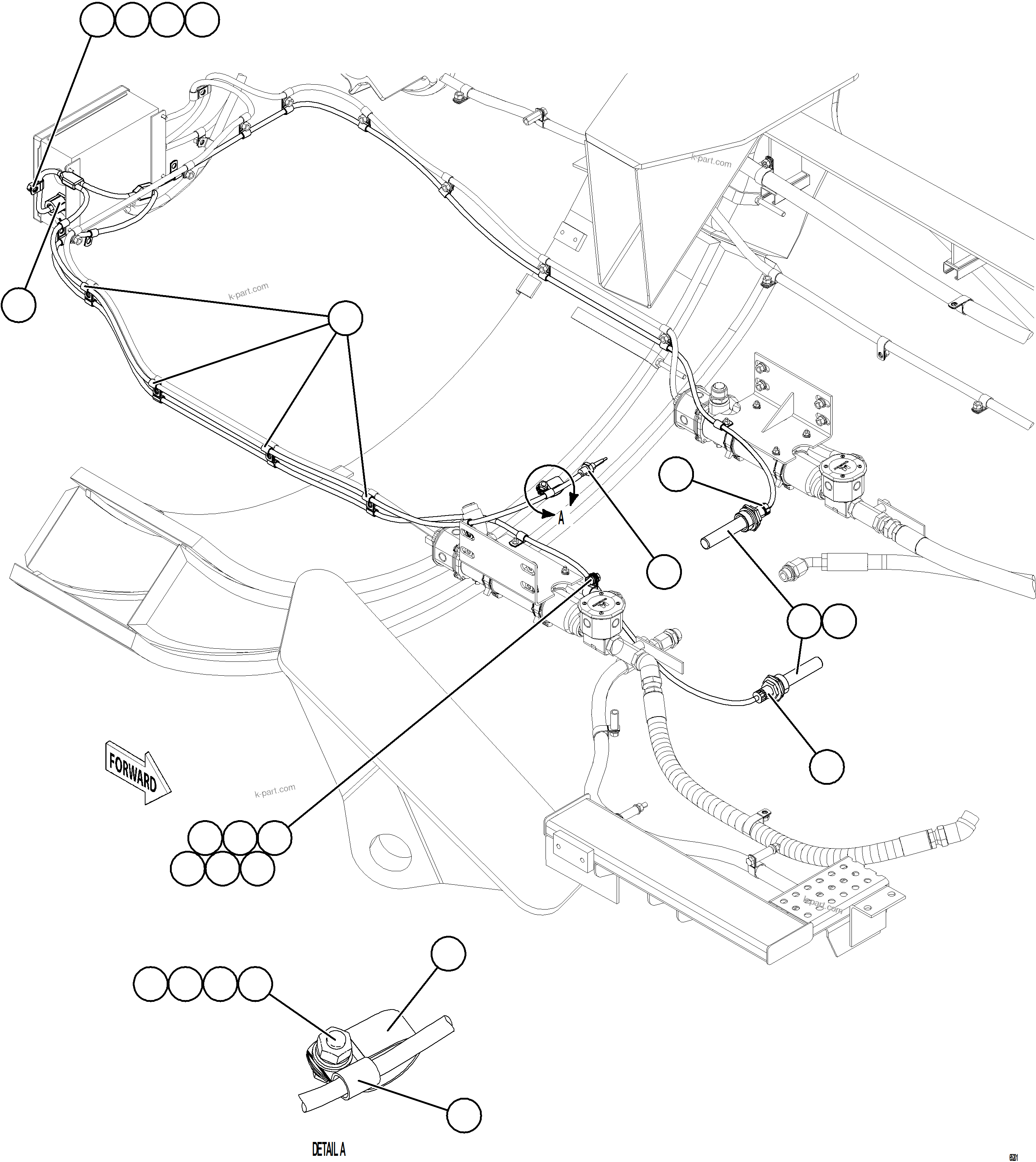 Komatsu parts book diagram for AFE78-CT 930E-5 S/N A40318 - A40321  SMS: HOTSTART - ENGINE OIL