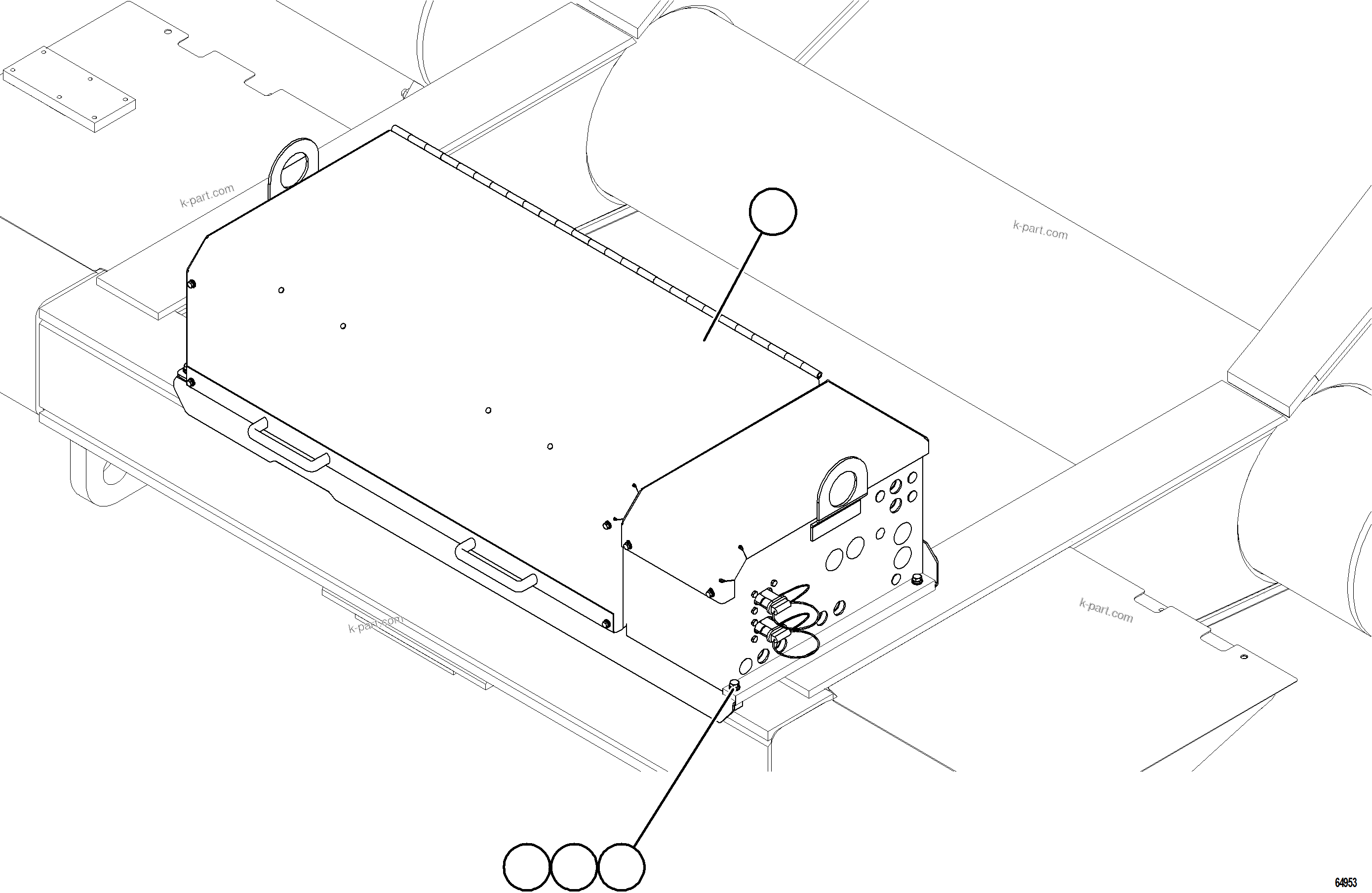 Komatsu parts book diagram for AFE78-DJ 930E-5 S/N A40362 - A40363,A40374  KAL: BATTERY BOX INSTALLATION
