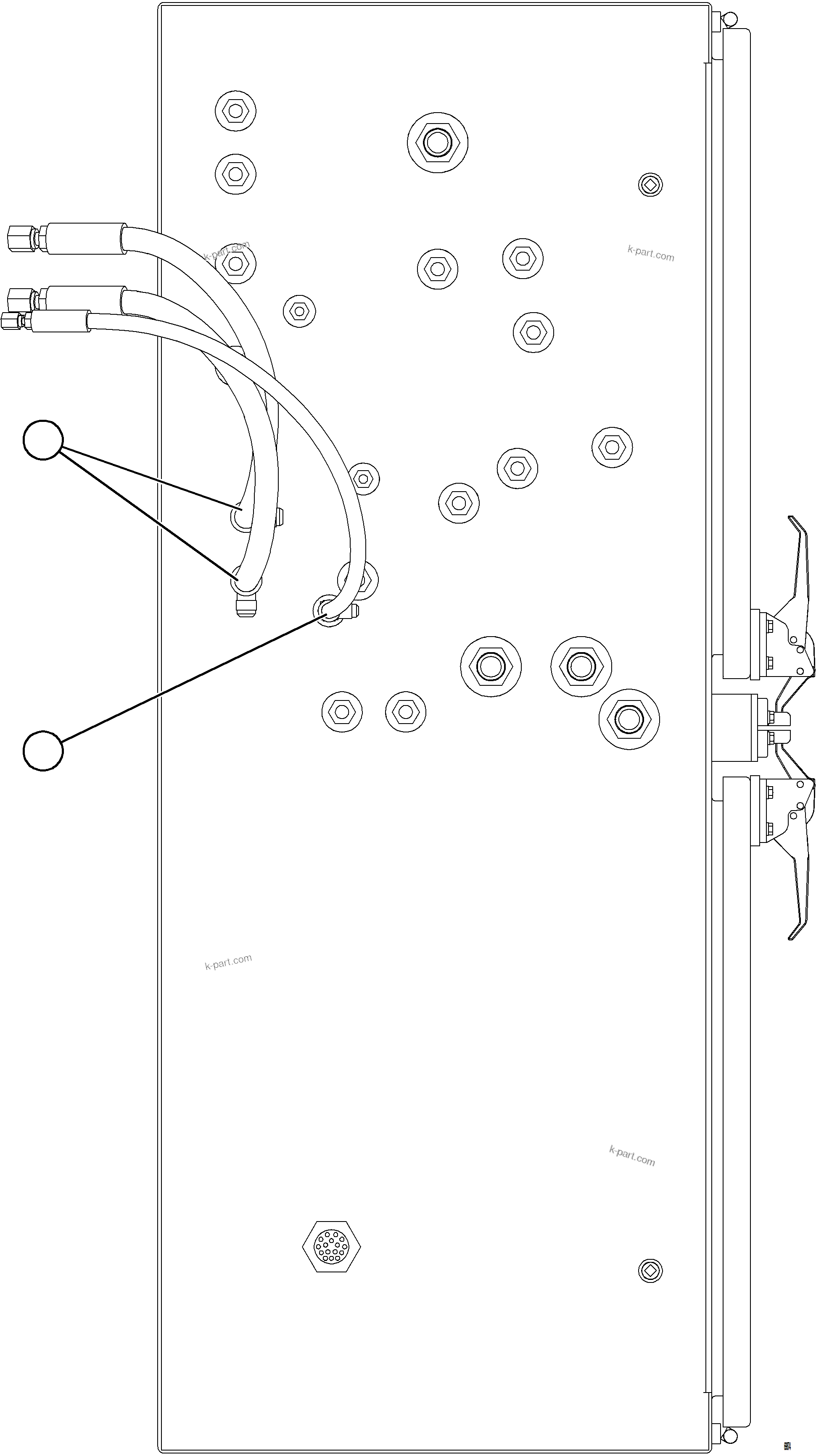 Komatsu parts book diagram for AFE78-DJ 930E-5 S/N A40362 - A40363,A40374  KAL: STEERING CONTROL UNIT PIPING    2/2