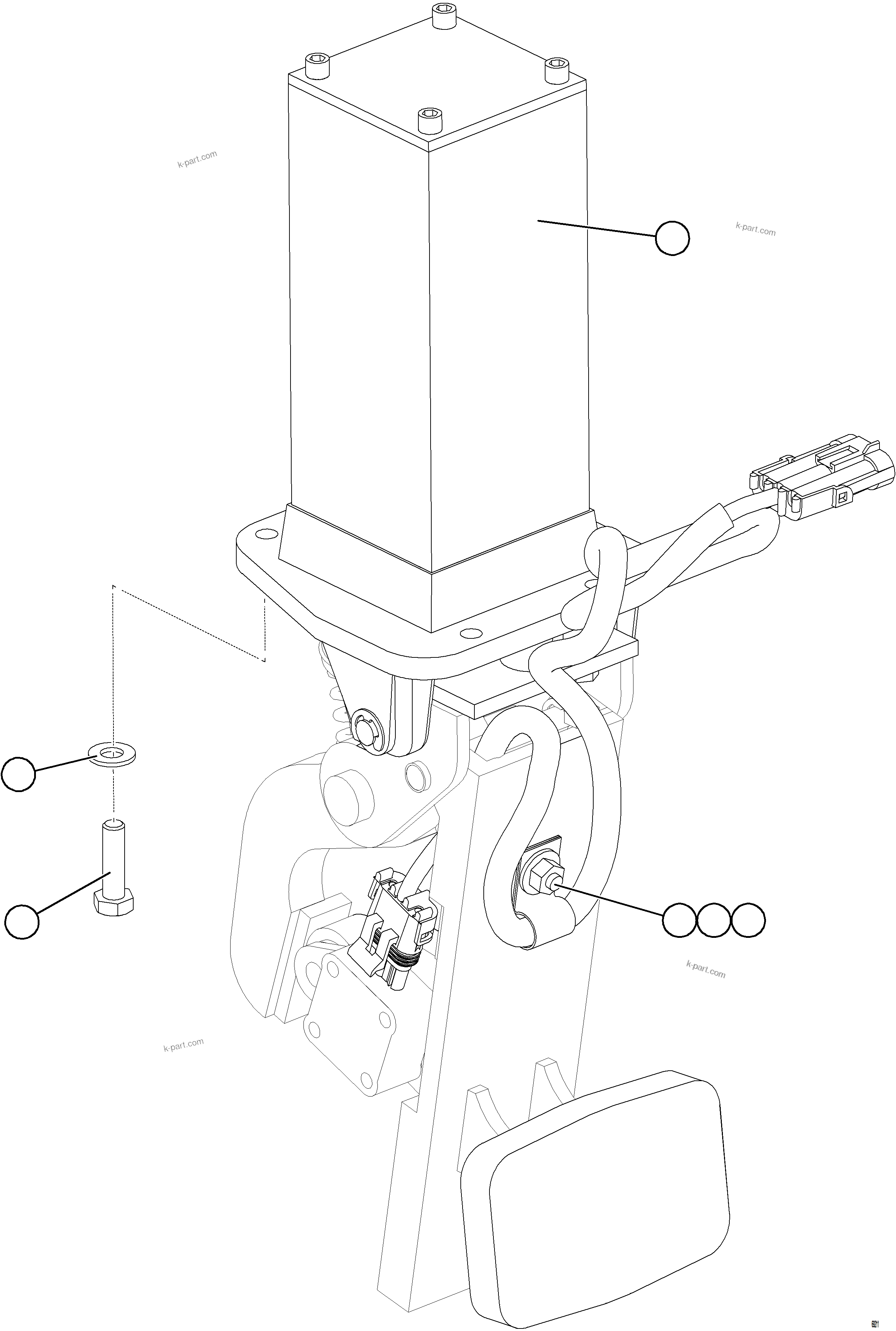 Komatsu parts book diagram for AFE78-DJ 930E-5 S/N A40362 - A40363,A40374  KAL: BRAKE VALVE INSTALLATION