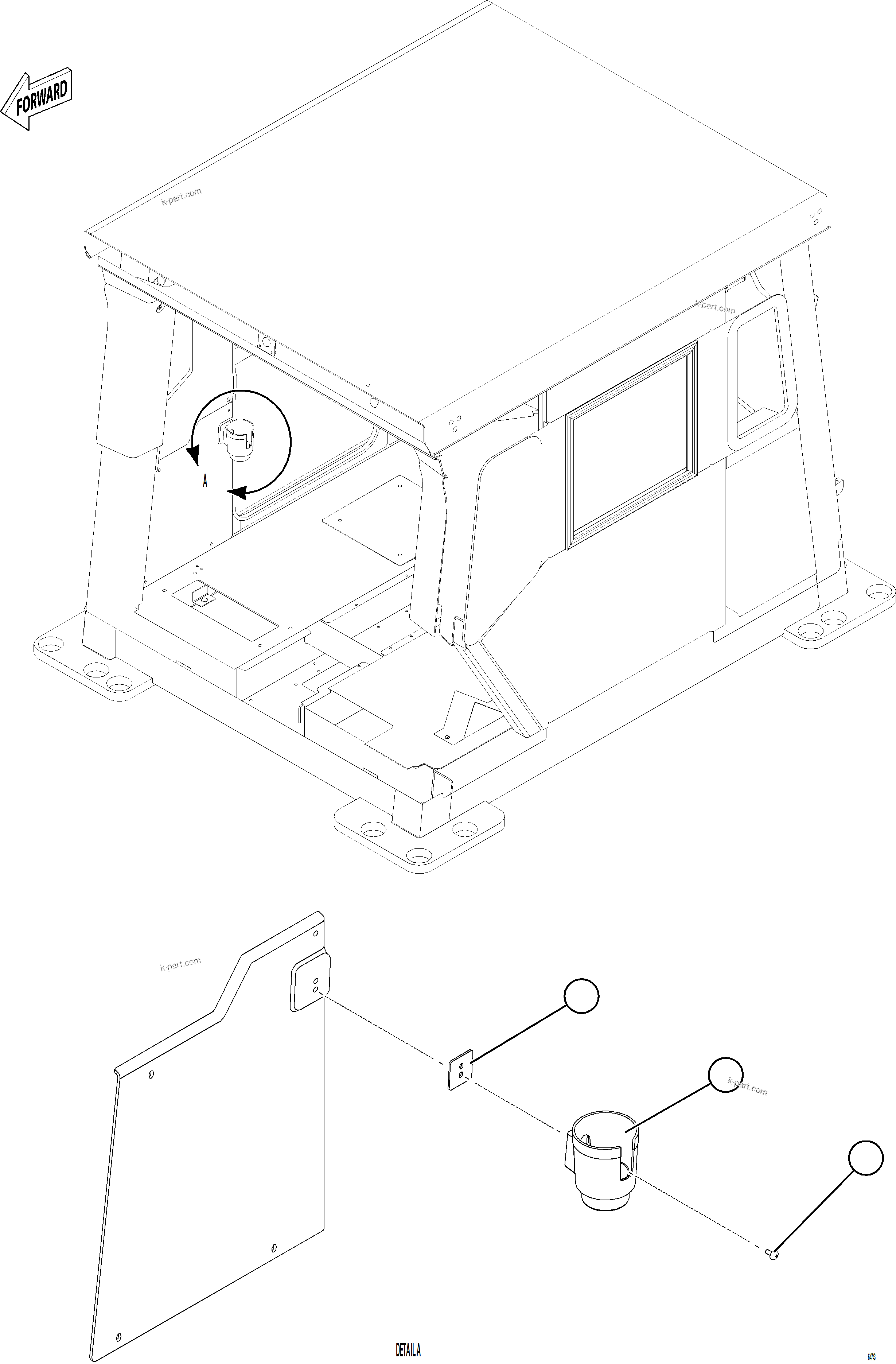 Komatsu parts book diagram for AFE78-DJ 930E-5 S/N A40362 - A40363,A40374  KAL: CUP HOLDER