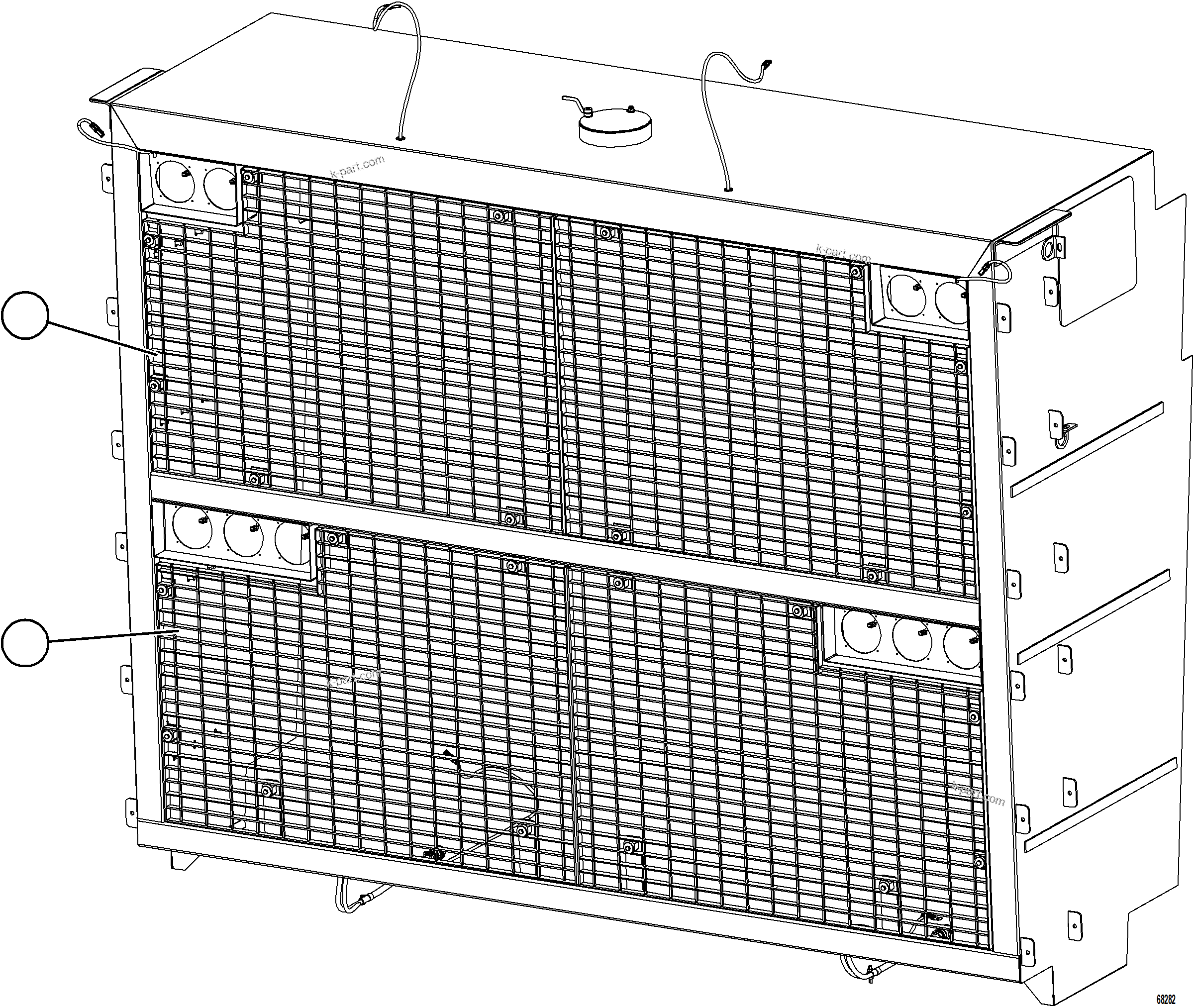Komatsu parts book diagram for AFE78-DJ 930E-5 S/N A40362 - A40363,A40374  KAL: GRILLE INSERTS