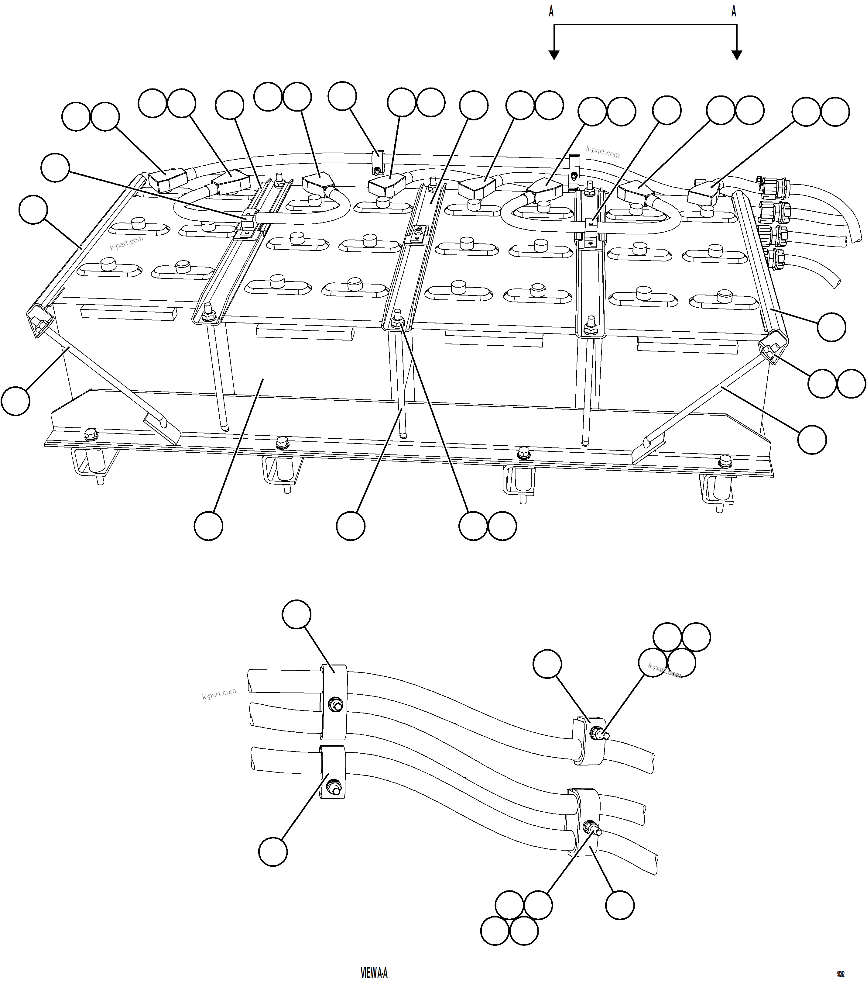 Komatsu parts book diagram for AFE78-DX 930E-5 S/N A40423 - A40425  KSA: BATTERY BOX ASSEMBLY    4/7    58F-54-20972