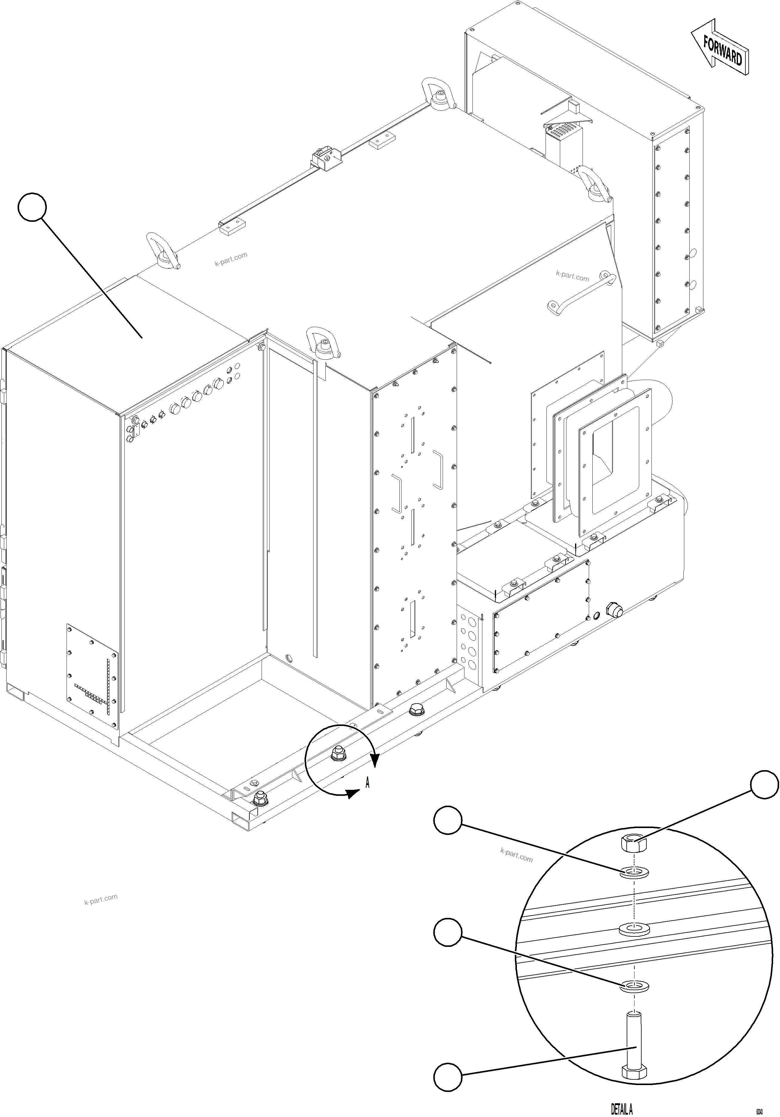 Komatsu parts book diagram for AFE78-DX 930E-5 S/N A40423 - A40425  KSA: CONTROL CABINET INSTALLATION
