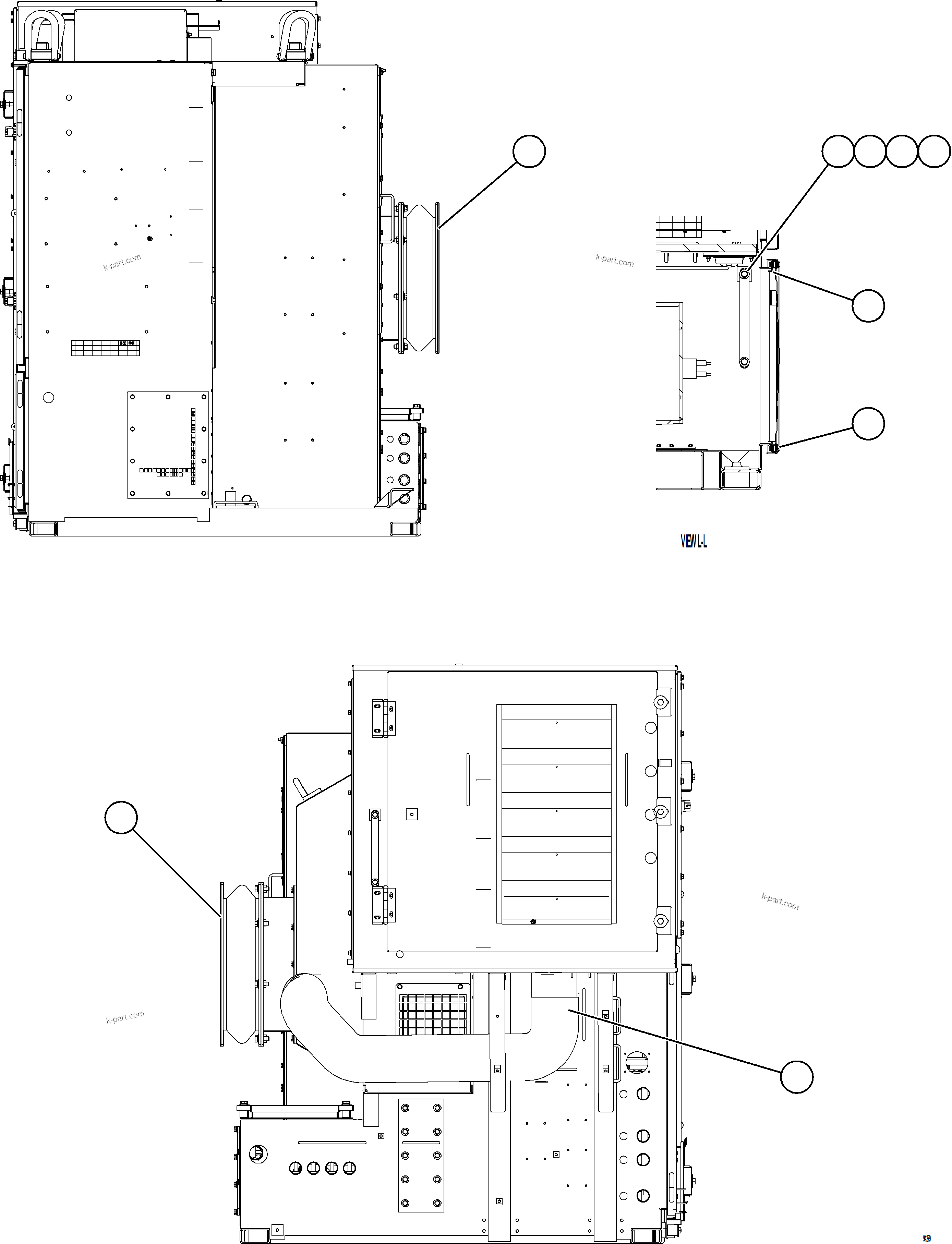 Komatsu parts book diagram for AFE78-DX 930E-5 S/N A40423 - A40425  KSA: CONTROL CABINET    11/20    58F-01-01050