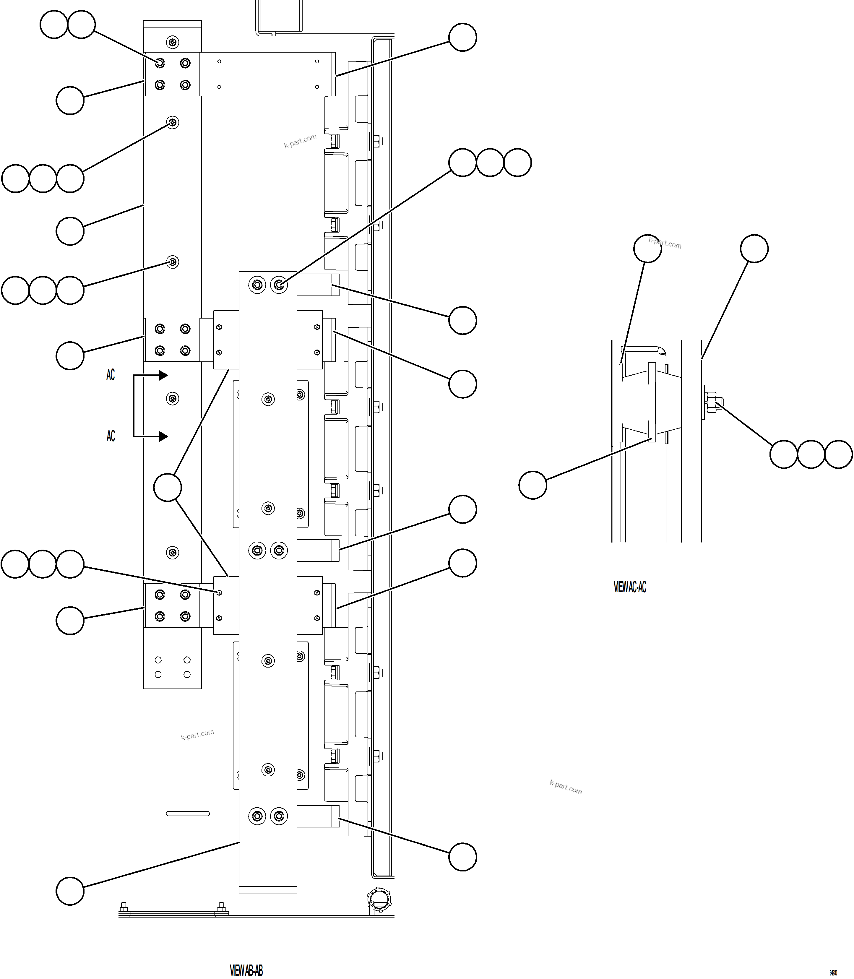 Komatsu parts book diagram for AFE78-DX 930E-5 S/N A40423 - A40425  KSA: CONTROL CABINET    12/20    58F-01-01050