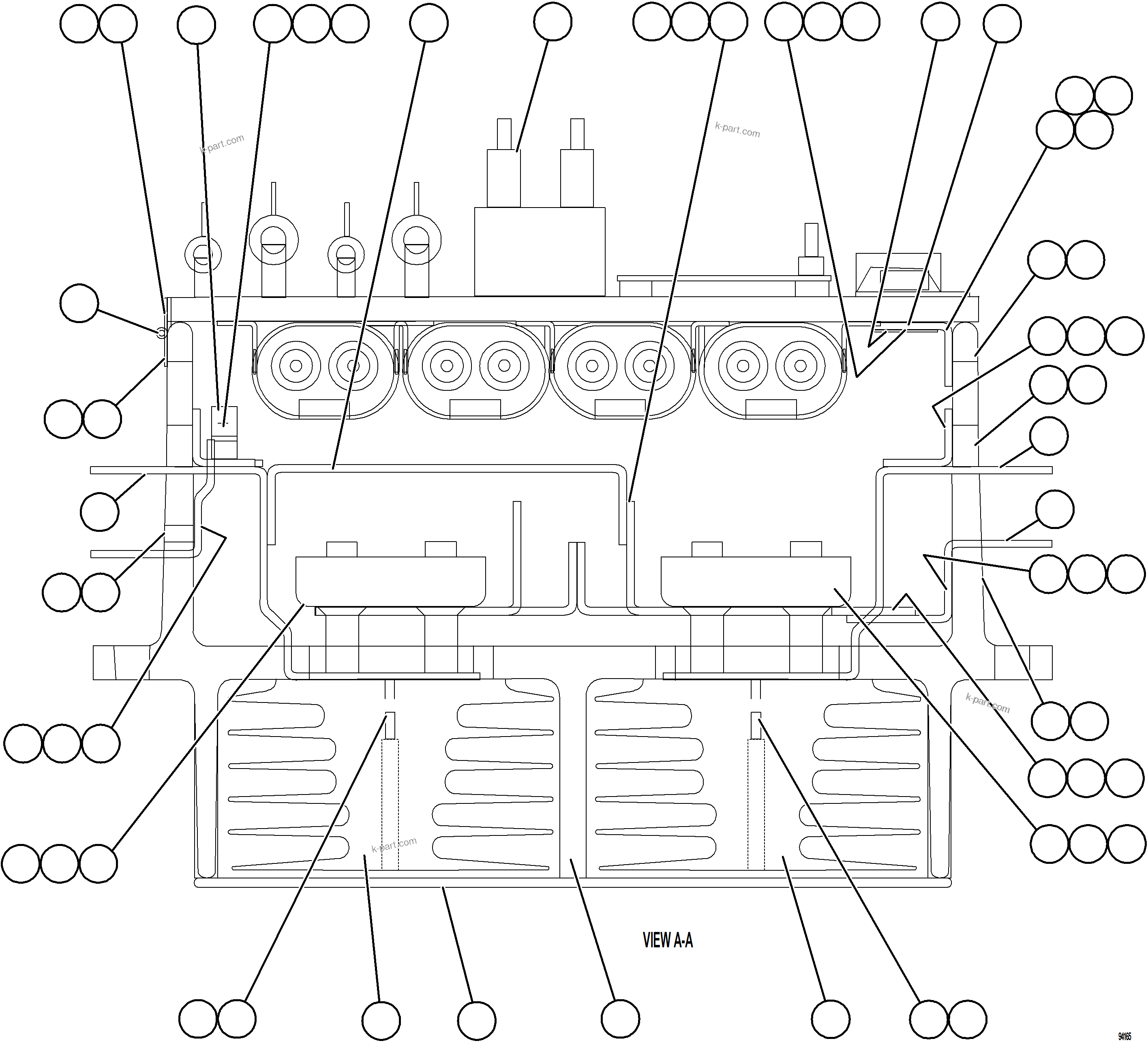 Komatsu parts book diagram for AFE78-DX 930E-5 S/N A40423 - A40425  KSA: AFSE PANEL    2/2    58B-43-00220