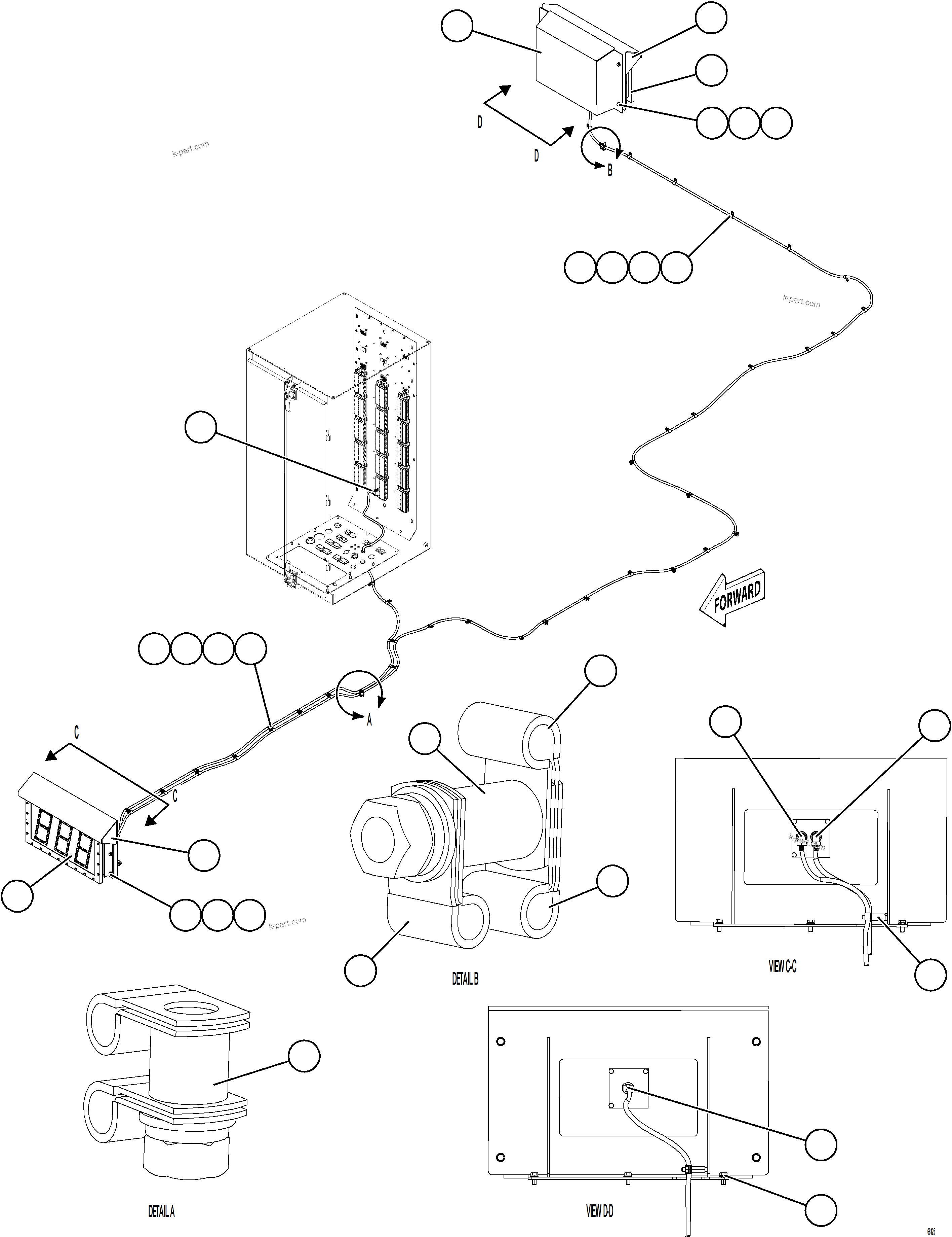 Komatsu parts book diagram for AFE78-DX 930E-5 S/N A40423 - A40425  KSA: PLM SCOREBOARD