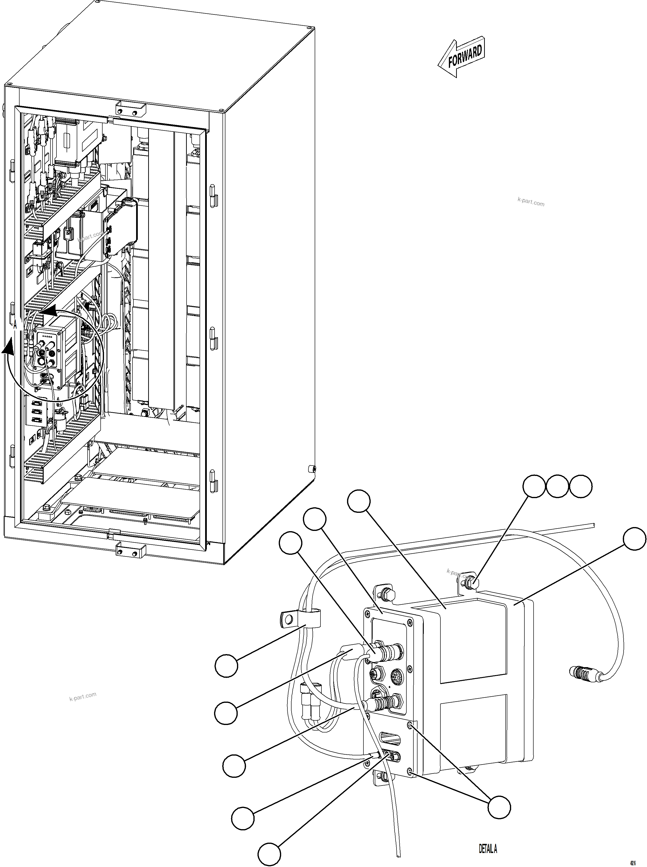 Komatsu parts book diagram for AFE78-DX 930E-5 S/N A40423 - A40425  KSA: TIRE MONITOR MODULE