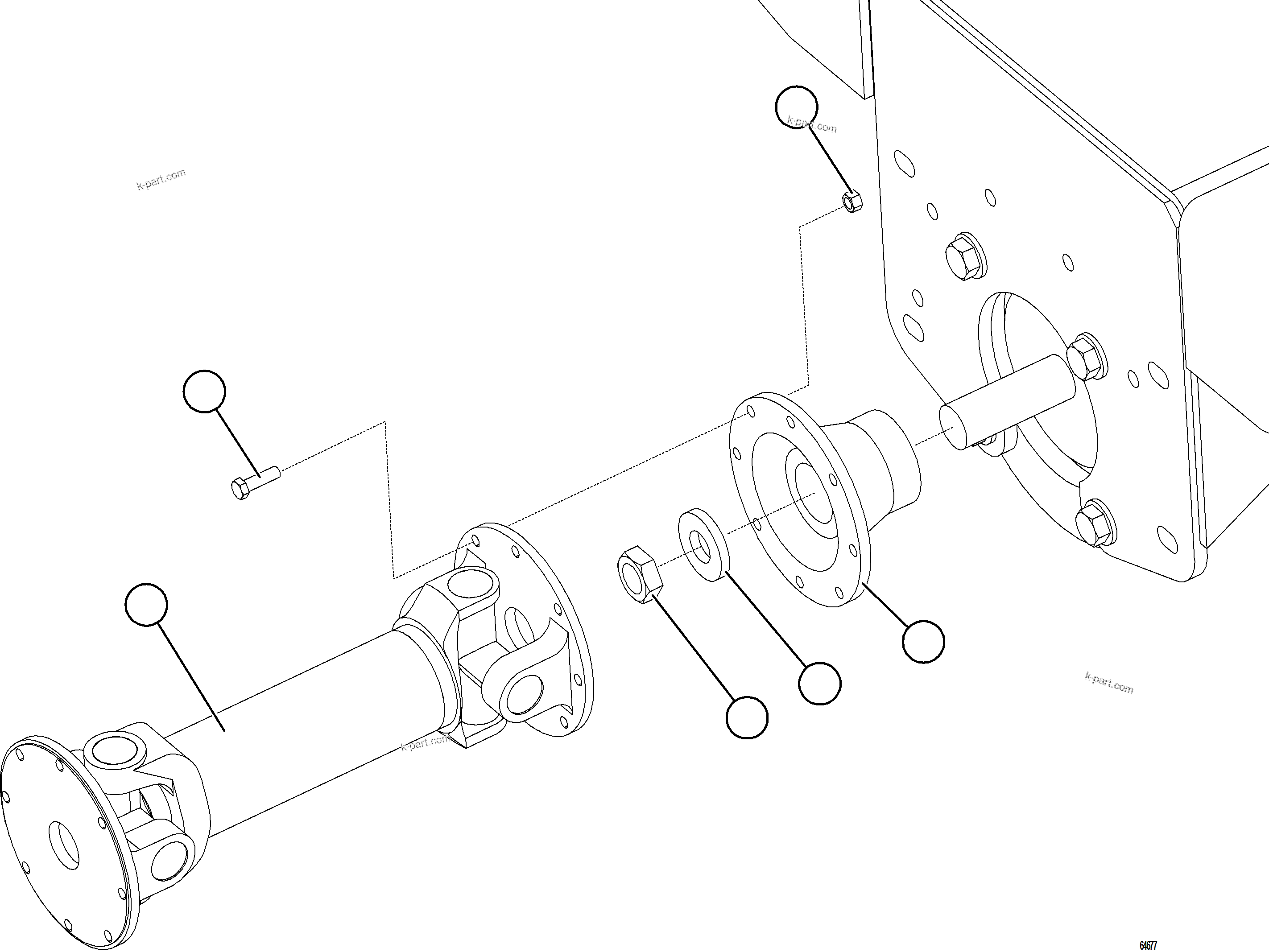 Komatsu parts book diagram for AFE78-ED 930E-5 S/N A40448 - A40450,A40460 - A40462,A40468 - A40470,A40477 - A40479,A40485 - A40487,A40492 - A40494  KW: DRIVESHAFT INSTALLATION - HOIST PUMP